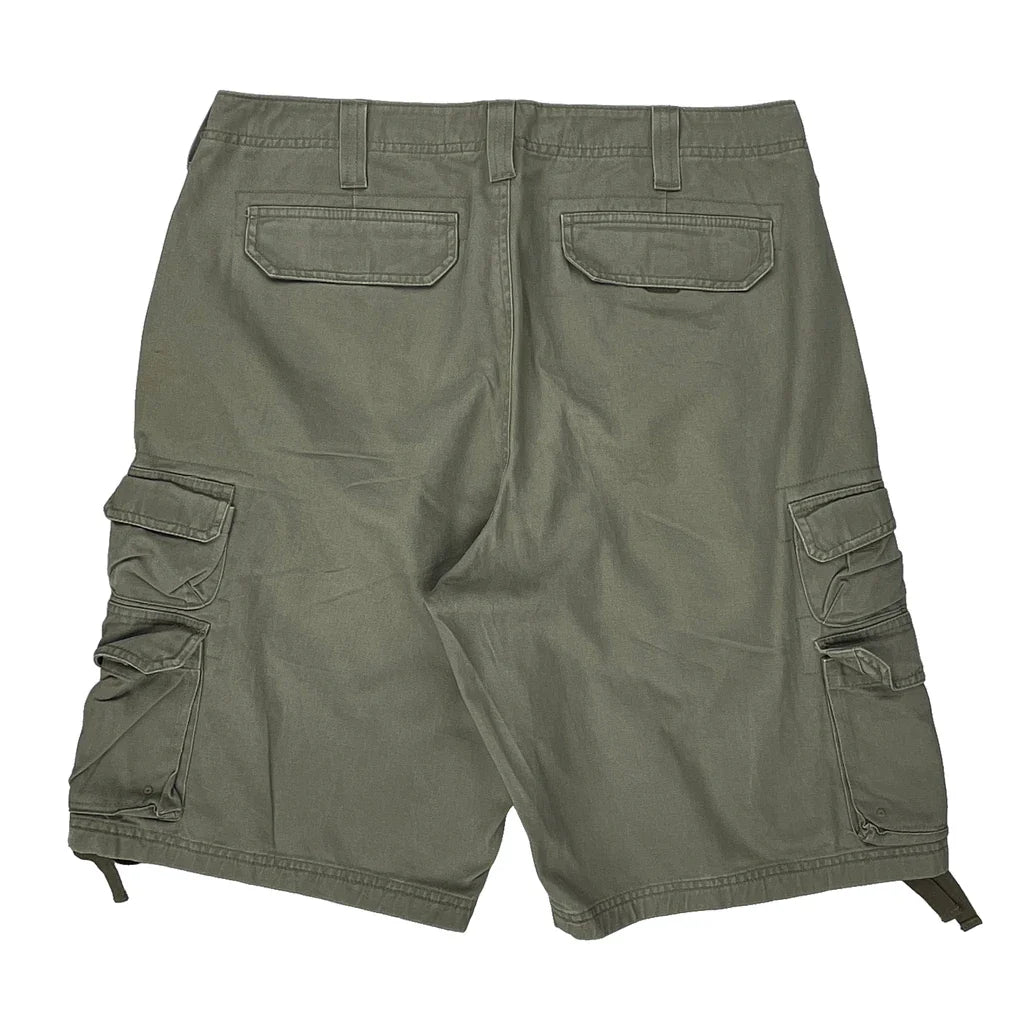Lee Cargo Shorts - 34W 11L Grey Cotton Refurbished - Thrifted (note: this is a term often used to describe second- refurbished available on Cerqular