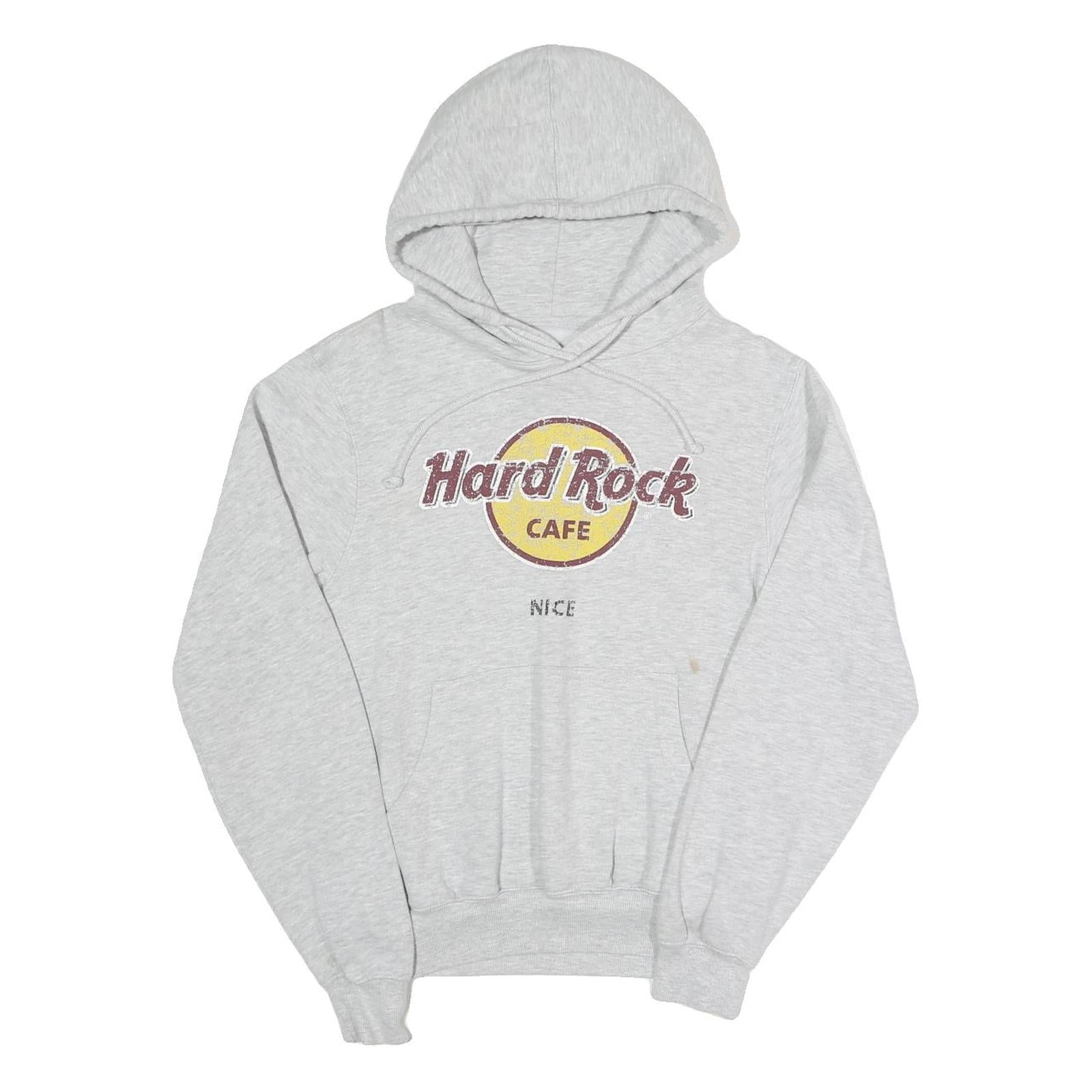 HARD ROCK CAFE Mens Grey Hoodie S Cotton Blend Pullover Casual Refurbished - N/A refurbished available on Cerqular