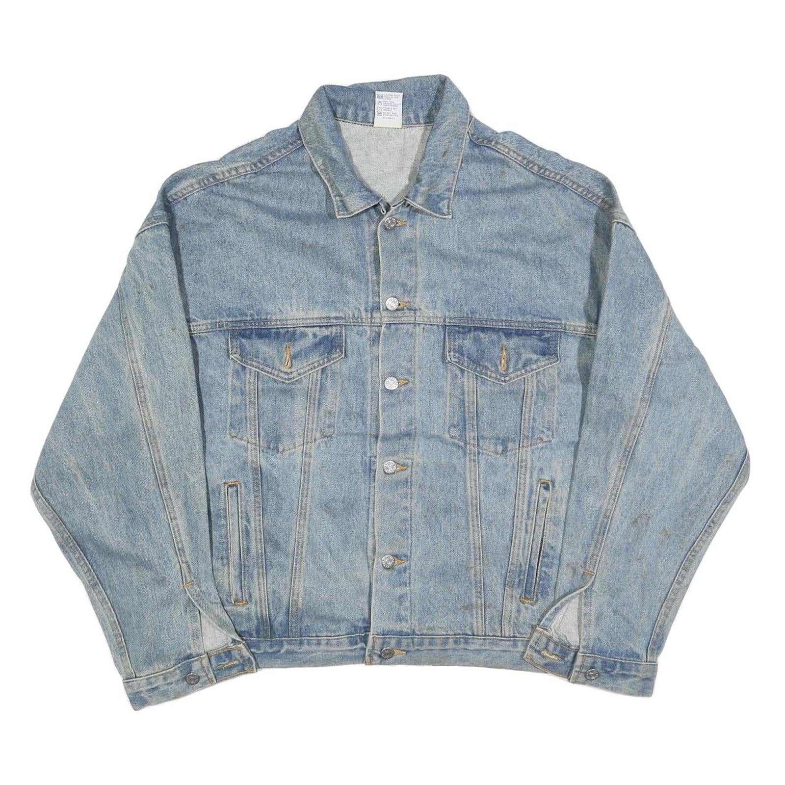 Buy Mens Blue Denim Cotton Blend Button Jacket L Gstaad Embroidered Back Casual Refurbished - $45.49 Mens Blue Denim Cotton Blend Button Jacket L Gstaad Embroidered Back Casual Refurbished - N/A refurbished available on Cerqular