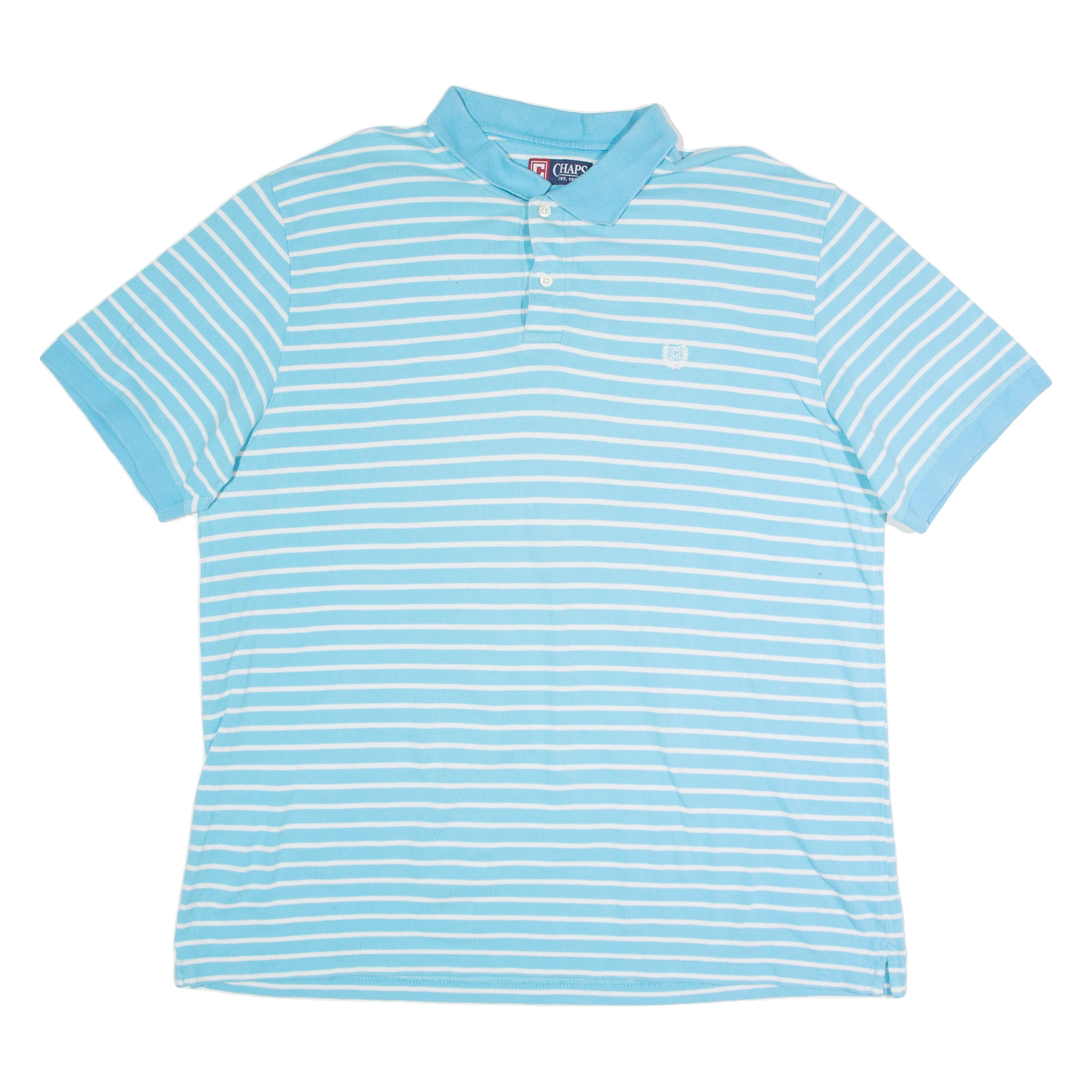 CHAPS Mens Polo Shirt Blue Striped 2XL Refurbished - N/A refurbished available on Cerqular