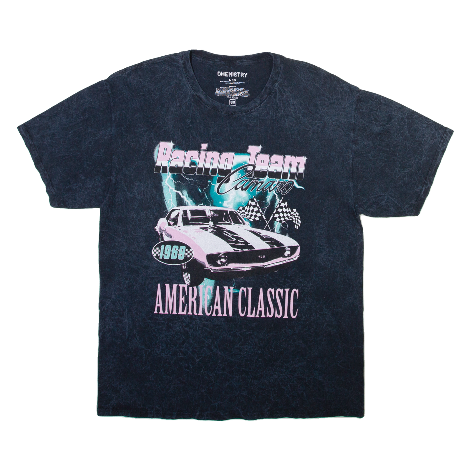 CHEMISTRY Racing Mens T-Shirt Blue USA L Refurbished - N/A refurbished available on Cerqular