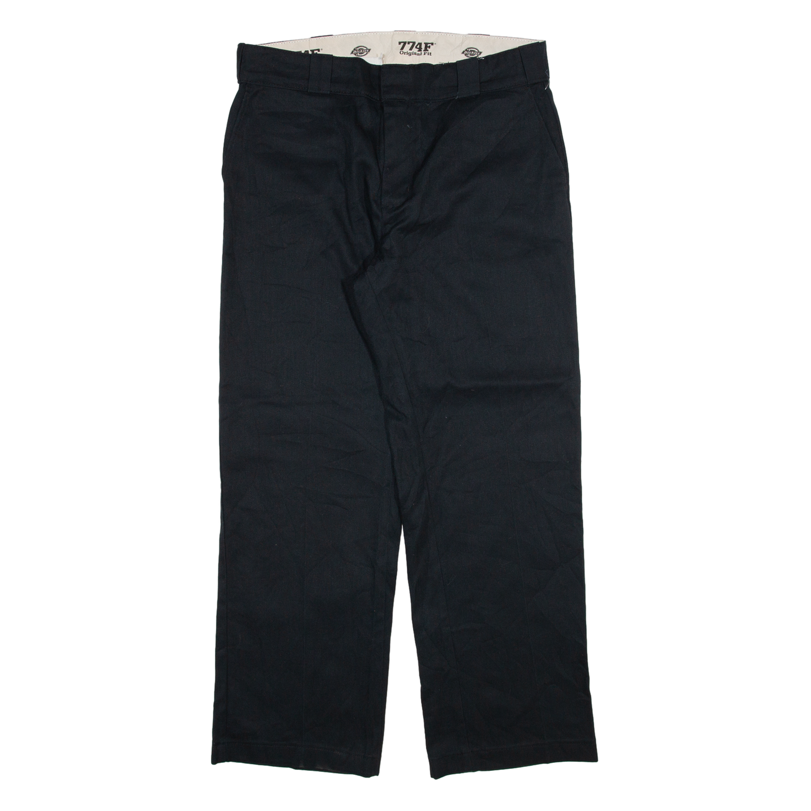 DICKIES 774f Womens Trousers Black Regular Straight W32 L28 Refurbished - N/A refurbished available on Cerqular