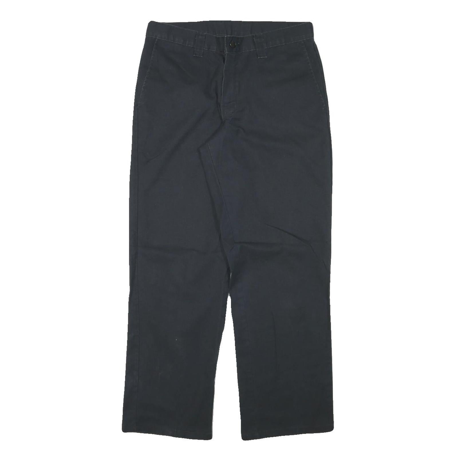 DICKIES Mens Regular Fit Black Cotton Blend Trousers W31 L28 Workwear Zip Refurbished - N/A refurbished available on Cerqular