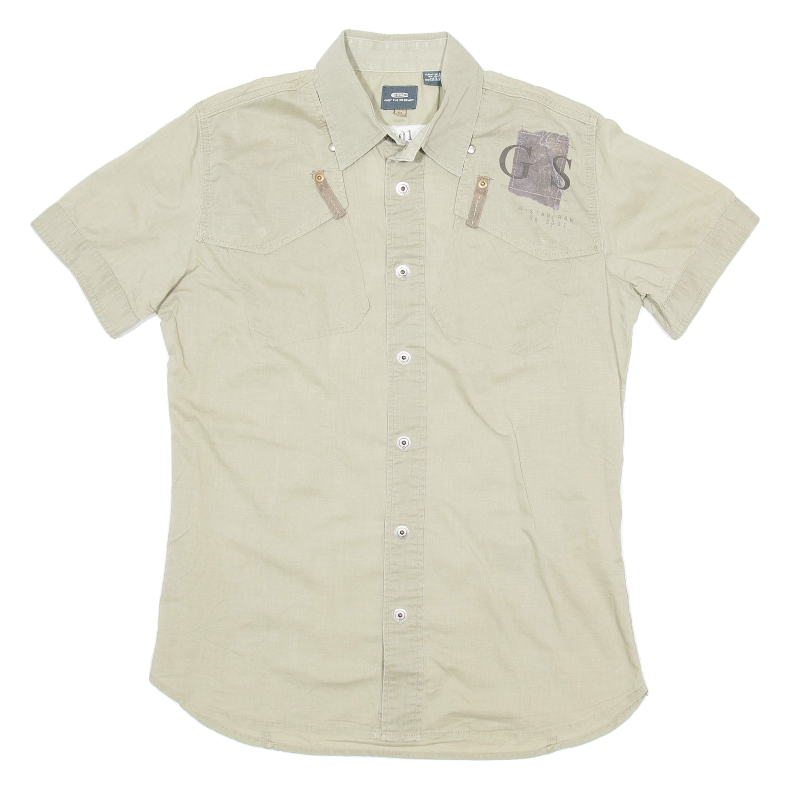 G-STAR Mens Plain Shirt Green M Refurbished - N/A refurbished available on Cerqular