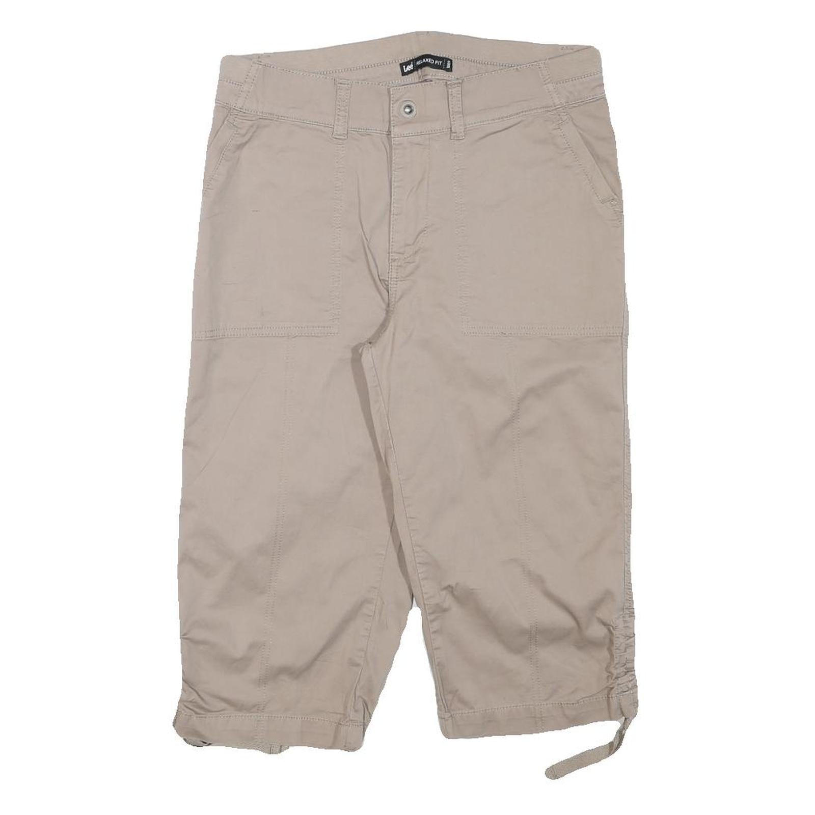 LEE Womens Shorts Beige Casual Relaxed L W30 Cotton Blend Summer Wear Refurbished - N/A refurbished available on Cerqular
