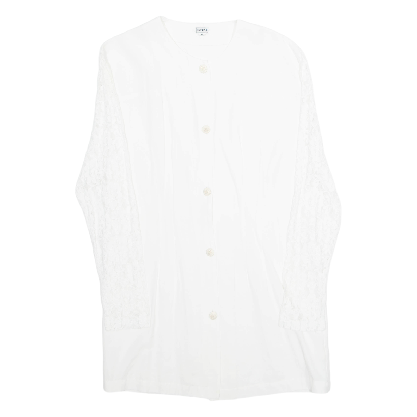 SKYLINE Womens Blouse White Long Sleeve M Refurbished - N/A refurbished available on Cerqular