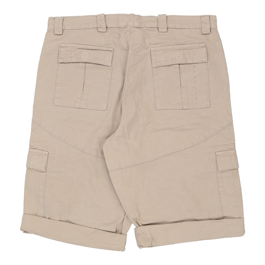 Napapijri Cargo Shorts - 38W 18L Beige Cotton Refurbished - Thrifted (note: this is a term often used to describe second- refurbished available on Cerqular