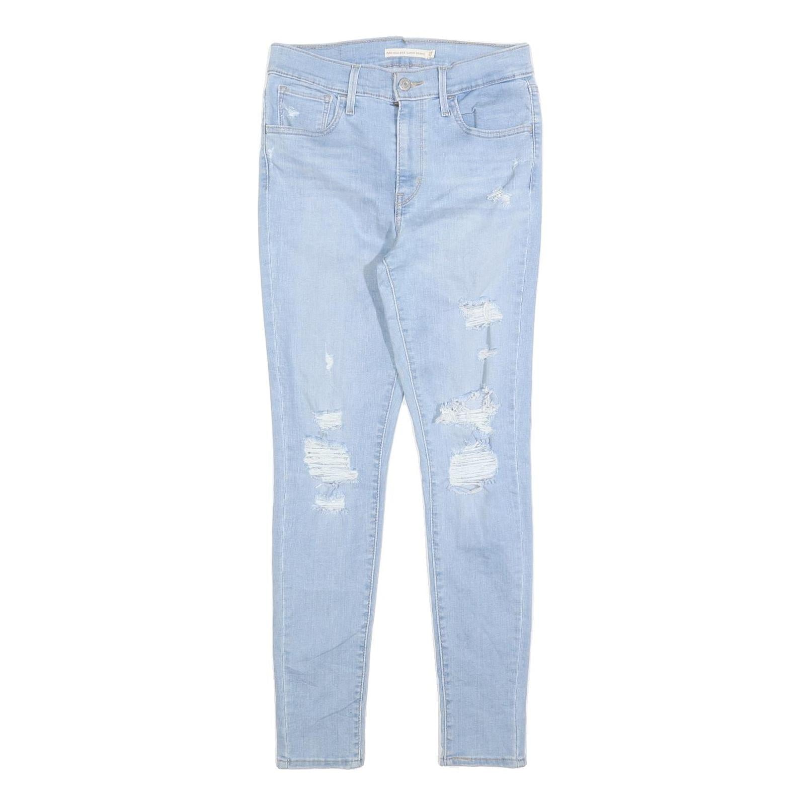 LEVI'S Womens 720 Slim Jeans Light Blue Denim W27 L28 Distressed Zip Refurbished - N/A refurbished available on Cerqular