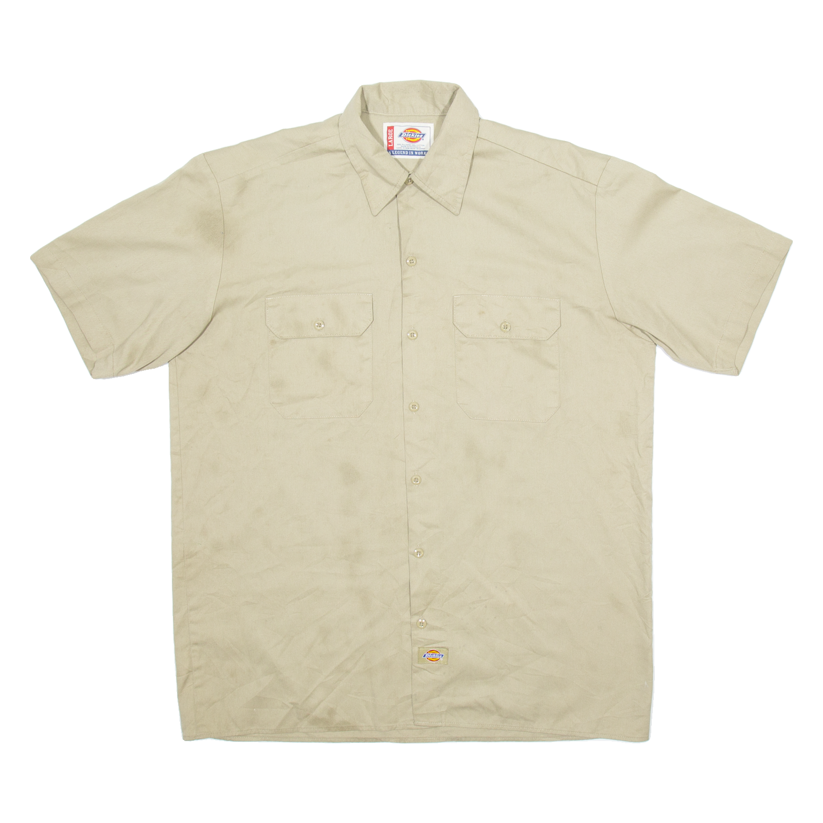 DICKIES Workwear Mens Plain Shirt Brown L Refurbished - N/A refurbished available on Cerqular