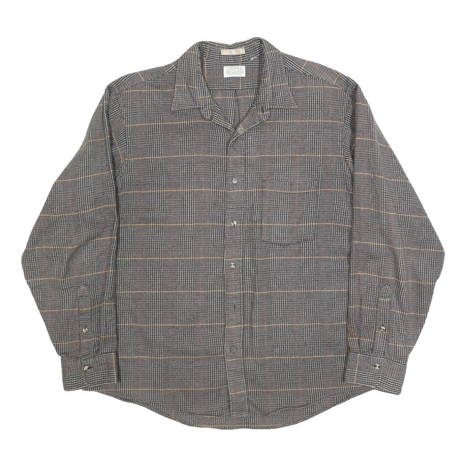 Buy EAGLE Mens Grey Check Shirt XL Button Collar Long Sleeve Cotton Blend Refurbished - $19.49 EAGLE Mens Grey Check Shirt XL Button Collar Long Sleeve Cotton Blend Refurbished - N/A refurbished available on Cerqular
