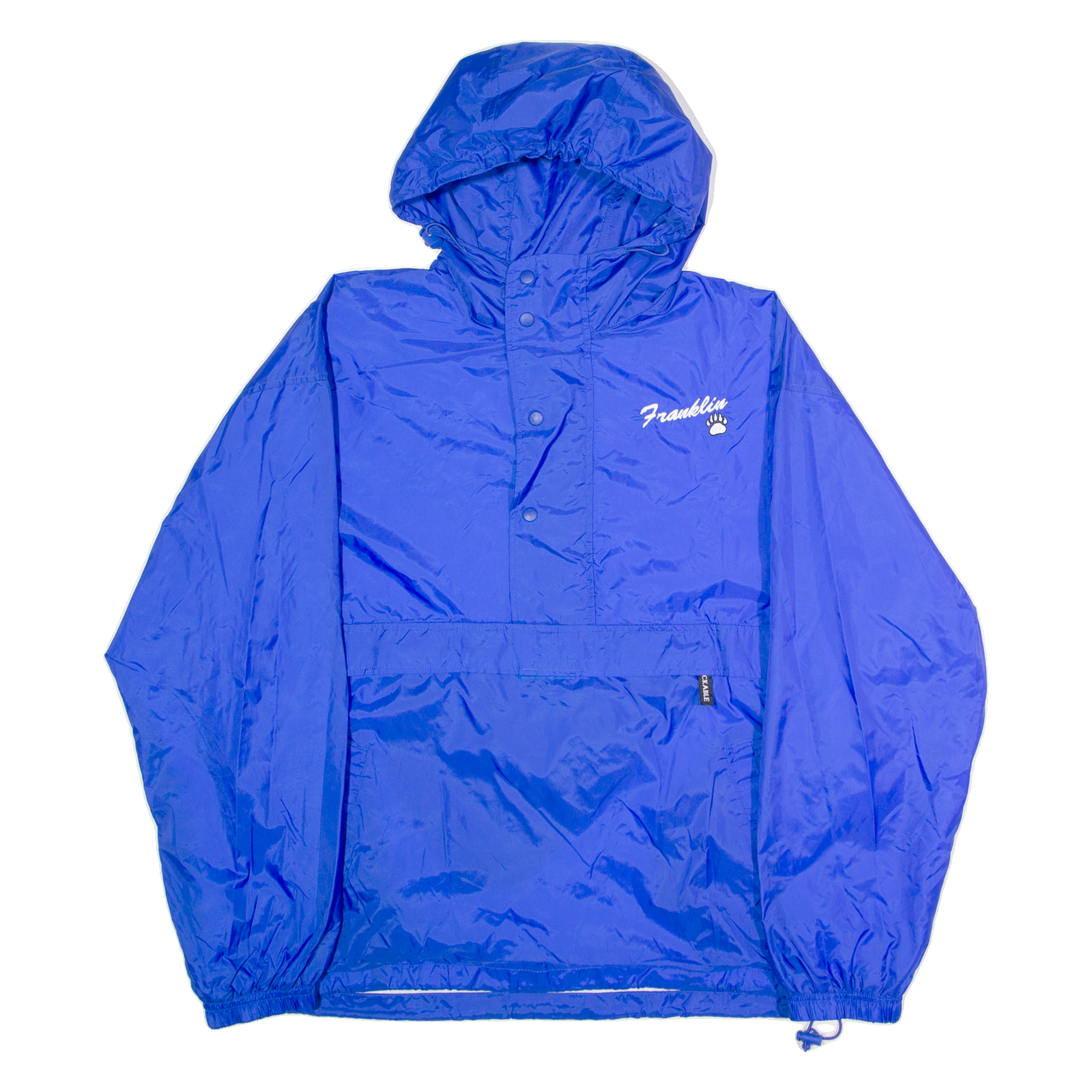 HOLLOWAY Franklin Mens Pullover Jacket Blue Nylon 90s USA Hooded L Refurbished - N/A refurbished available on Cerqular