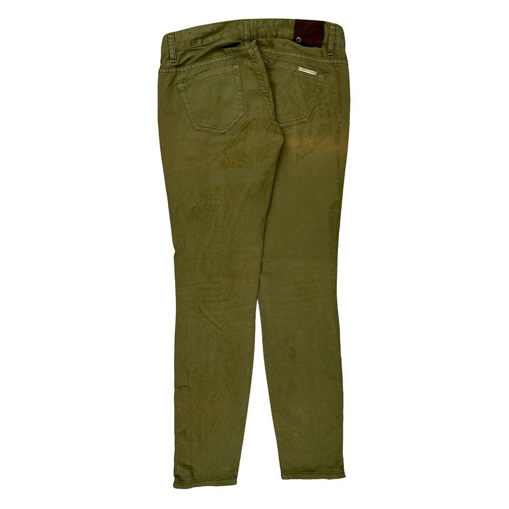 Armani Exchange Trousers - 29W UK 8 Green Cotton Refurbished - Thrifted (note: this is a term often used to describe second- refurbished available on Cerqular