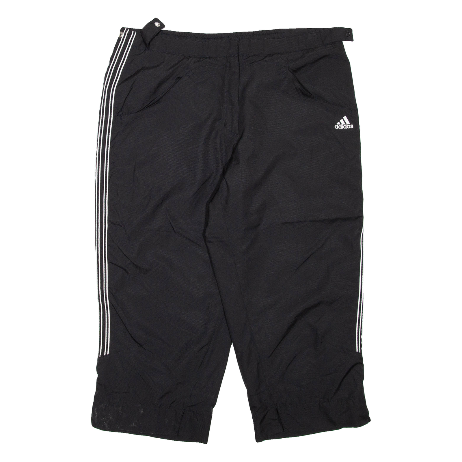 ADIDAS Womens Track Pants Black Straight UK 14 W16 L20 Refurbished - N/A refurbished available on Cerqular