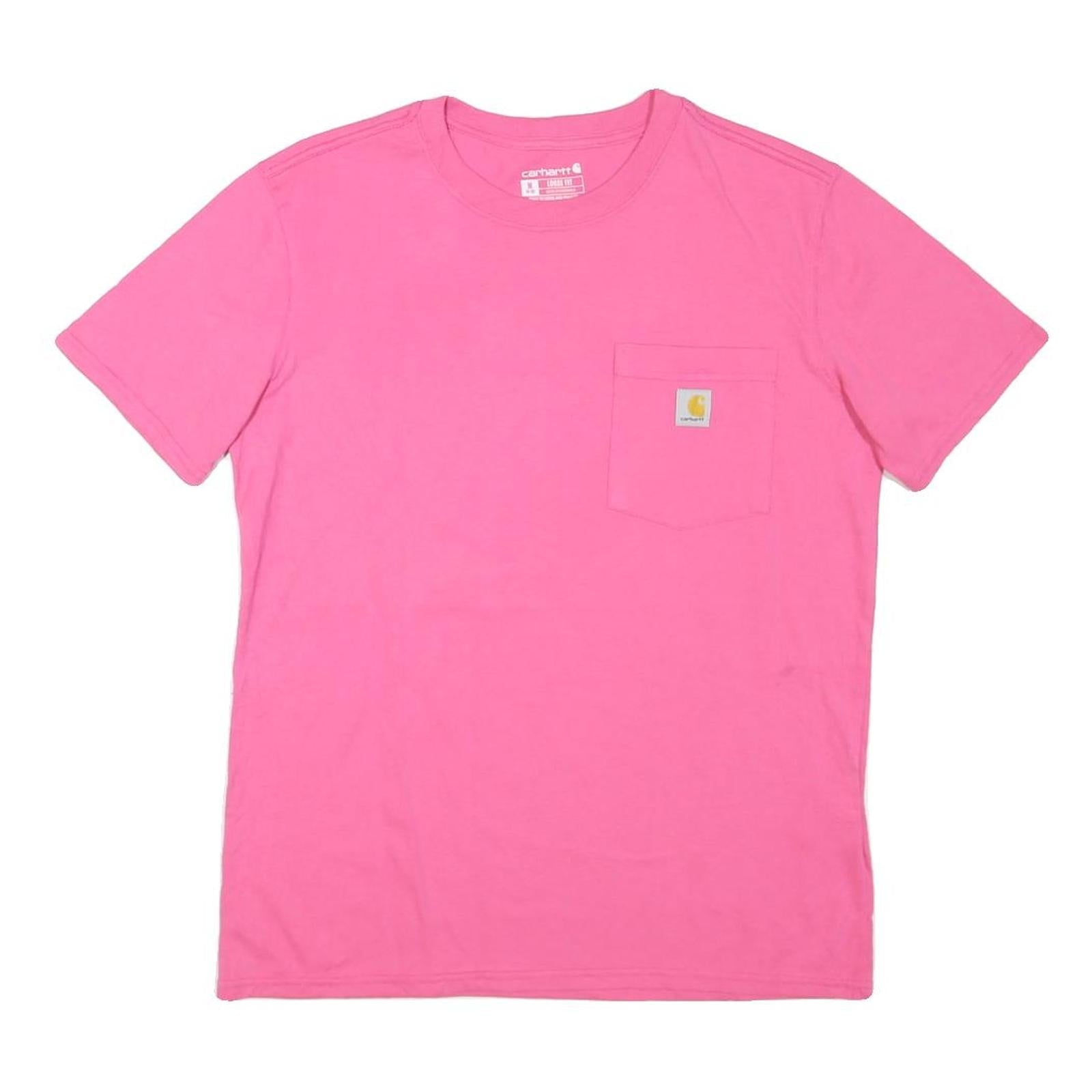 CARHARTT Womens Pink & Yellow Pocket T-Shirt M Short Sleeve Crew Neck Casual Refurbished - N/A refurbished available on Cerqular