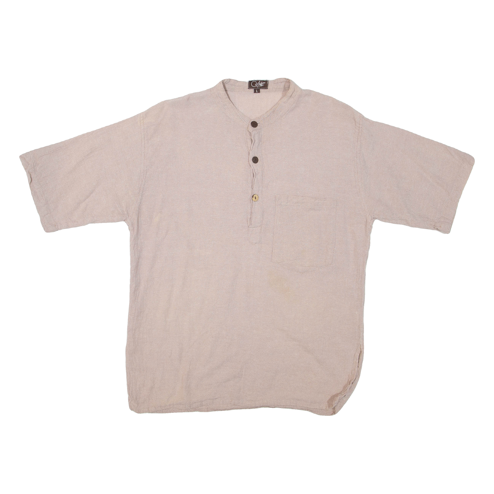 COLINE Mens Plain Shirt Brown L Refurbished - N/A refurbished available on Cerqular