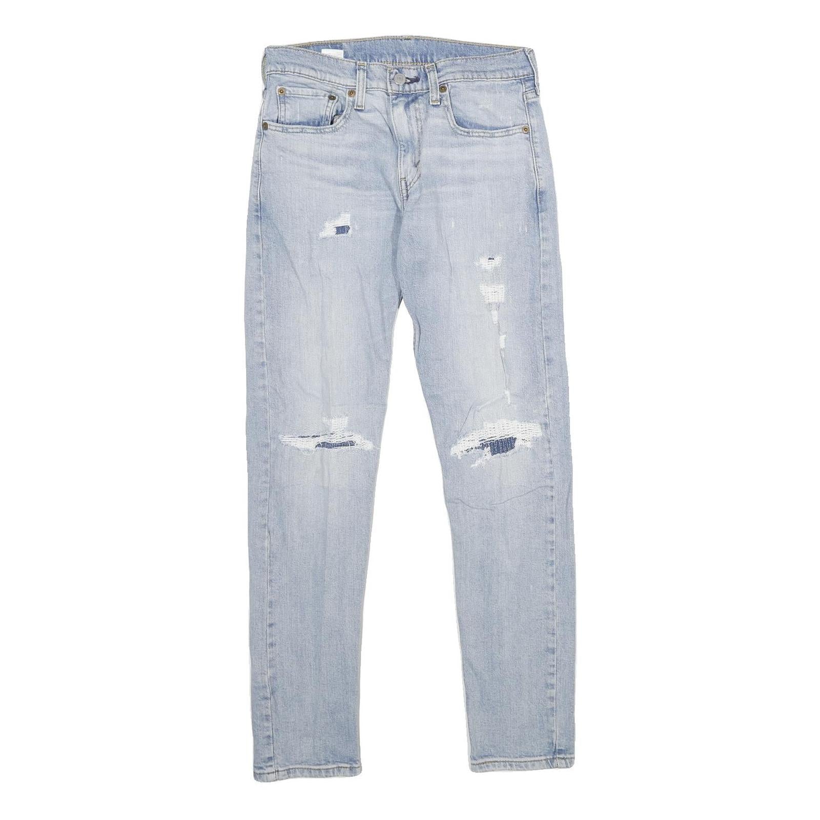 LEVI'S 512 Tapered Mens Jeans Blue Slim Tapered Denim Light W29 L32 Distressed Refurbished - N/A refurbished available on Cerqular