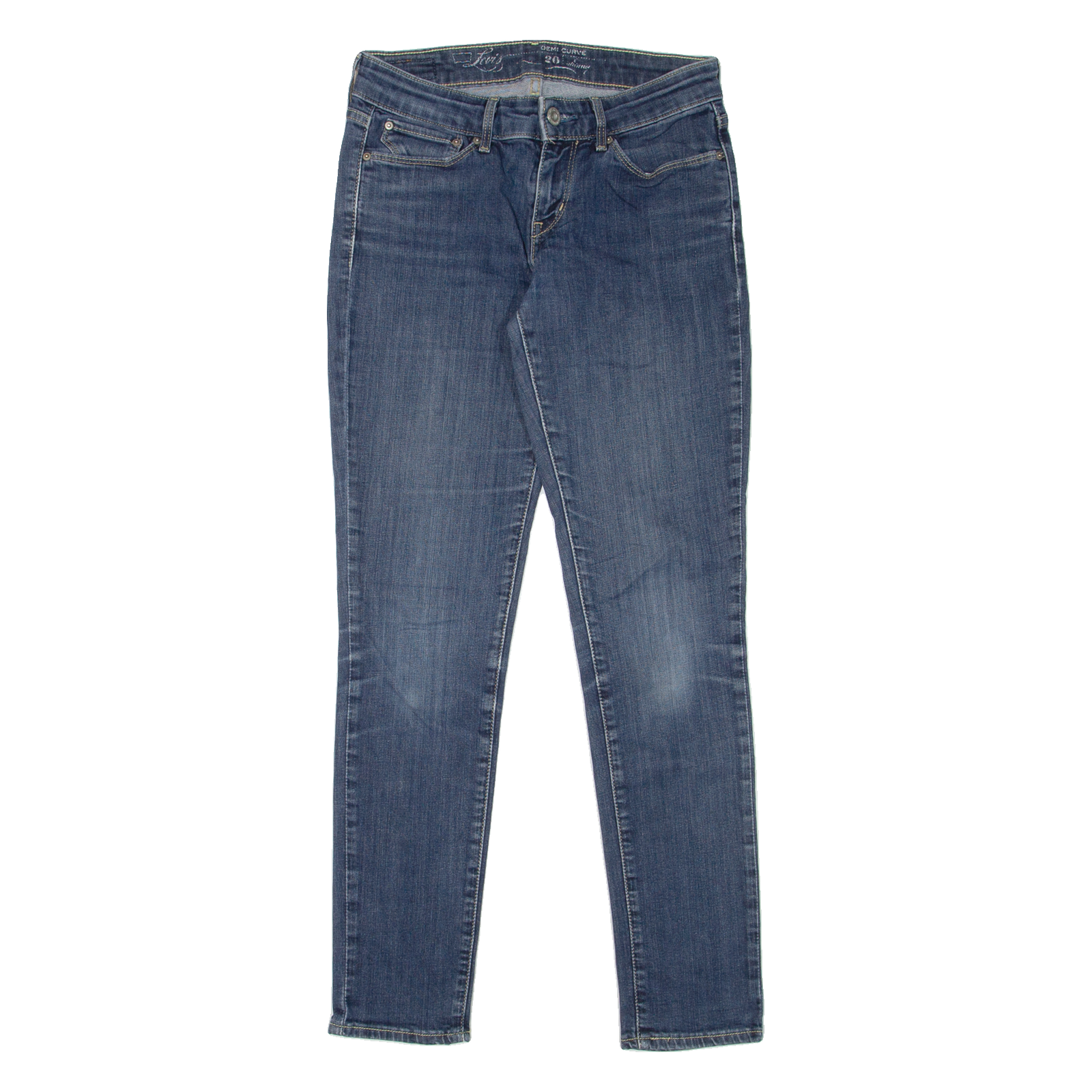 LEVI'S Womens Jeans Blue Slim Skinny Stone Wash W26 L30 Refurbished - N/A refurbished available on Cerqular