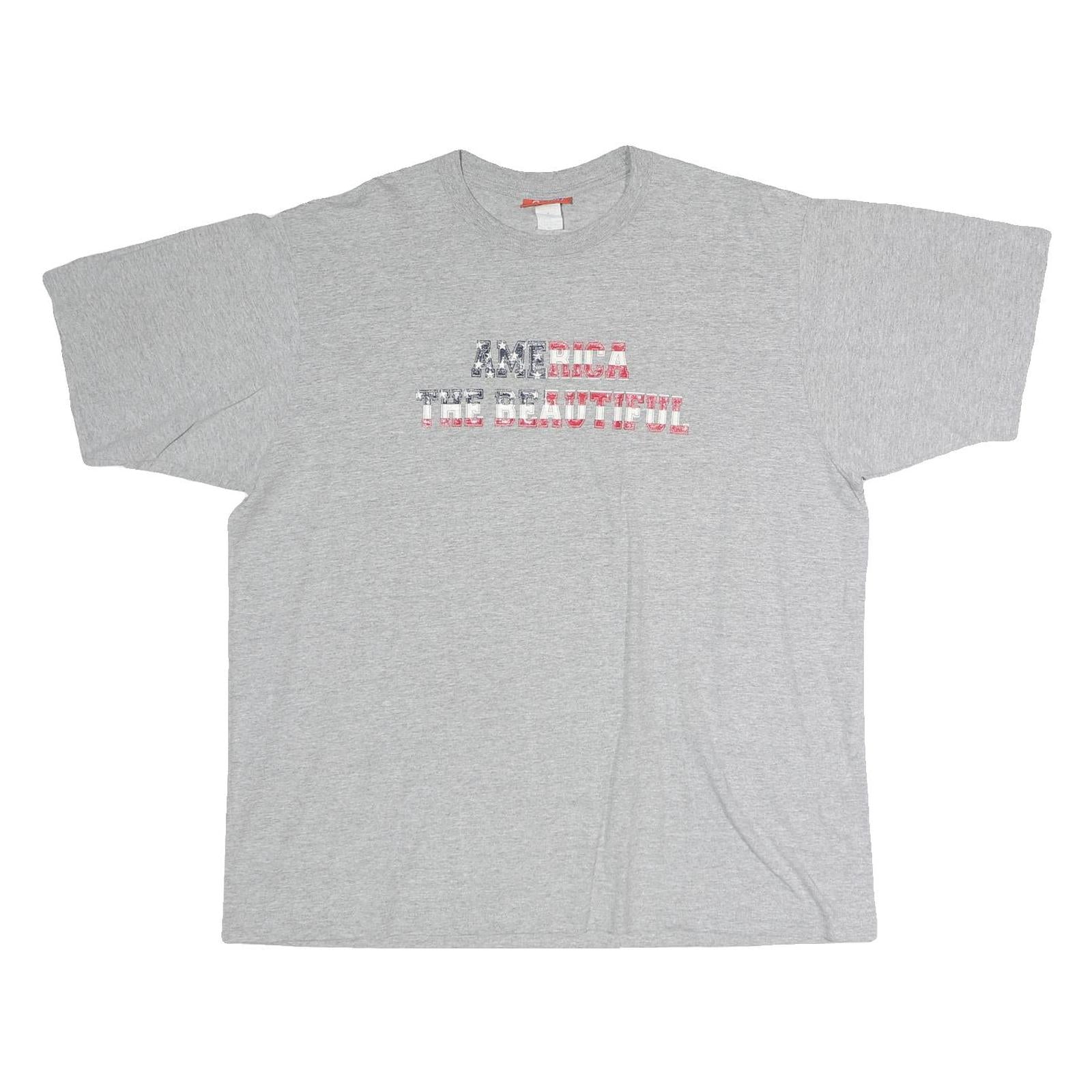 CELEBRATION NATION Mens Grey America The Beautiful Graphic T-Shirt XL Short Refurbished - N/A refurbished available on Cerqular