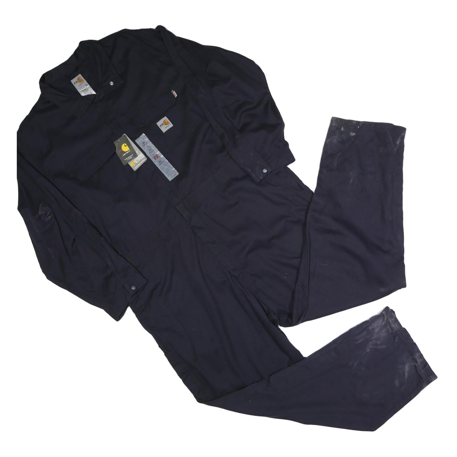 CARHARTT Mens Black Cotton Blend Dungarees Regular Fit Long Sleeve 3XL W25 L52 Refurbished - N/A refurbished available on Cerqular