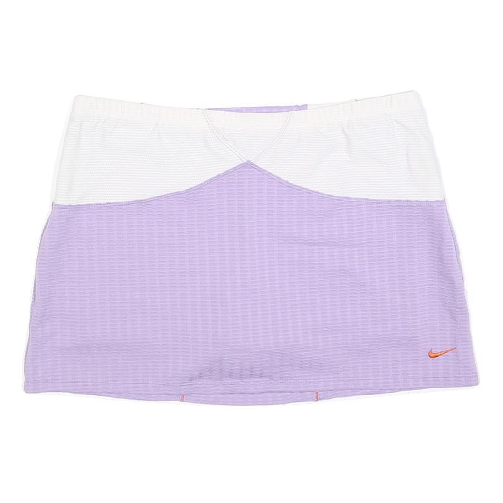 NIKE Womens Lilac White Plain Mini Polyester Blend Skort Size S Sports Refurbished - N/A refurbished available on Cerqular