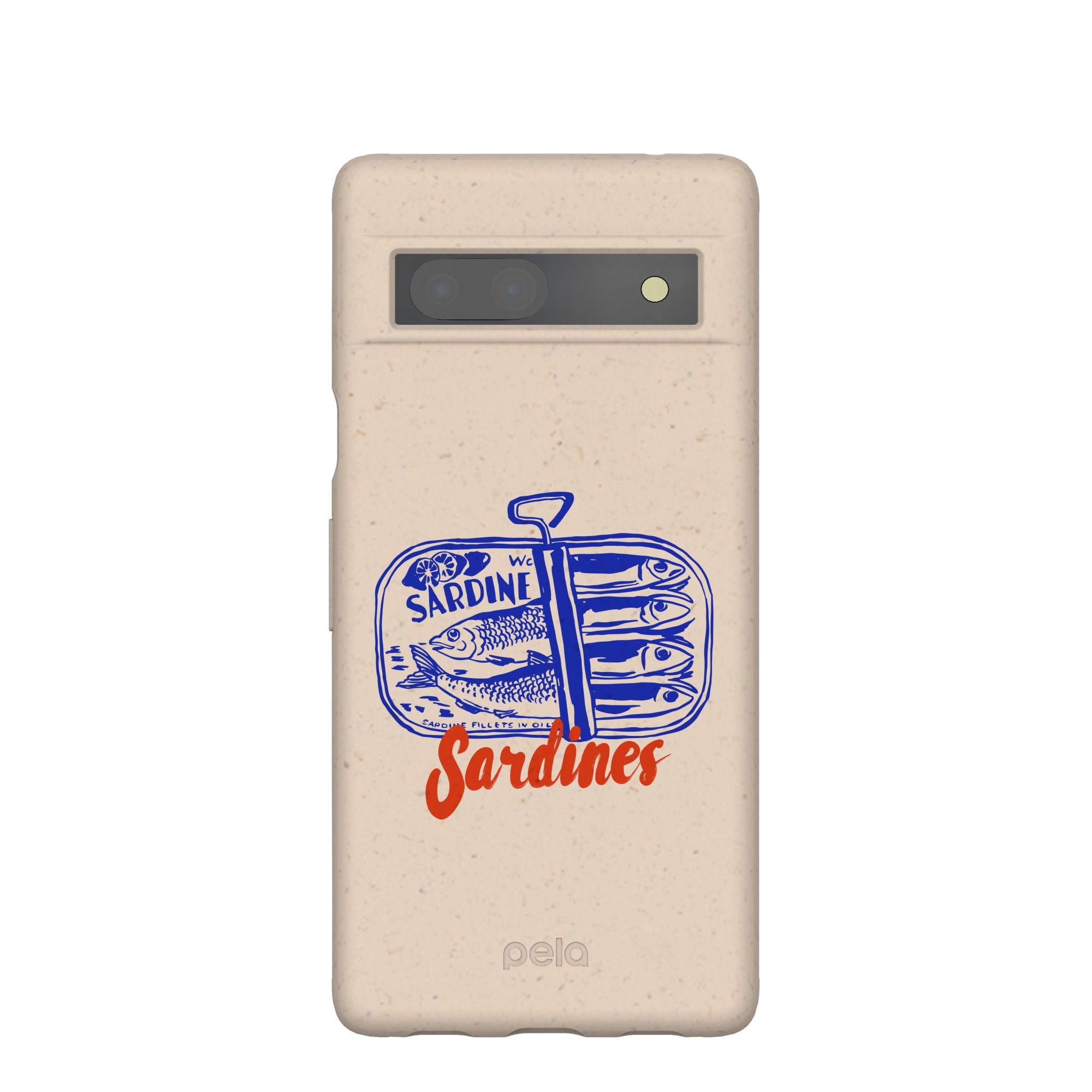 Seashell Sardines Google Pixel 7a Case Refurbished - Pela Case refurbished available on Cerqular