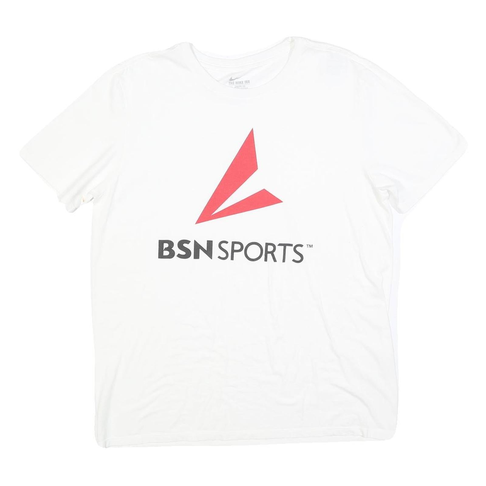 Buy NIKE Mens White BSN Sports Graphic T-Shirt L Short Sleeve Crew Neck Refurbished - $16.89 NIKE Mens White BSN Sports Graphic T-Shirt L Short Sleeve Crew Neck Refurbished - N/A refurbished available on Cerqular