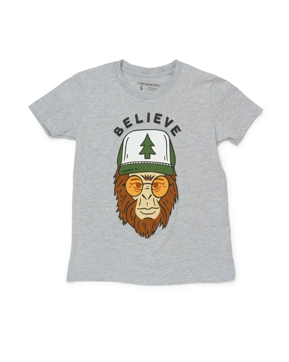 Clyde the Sasquatch Youth Tee | Heather Gray | Size: M Refurbished - Keep Nature Wild refurbished available on Cerqular