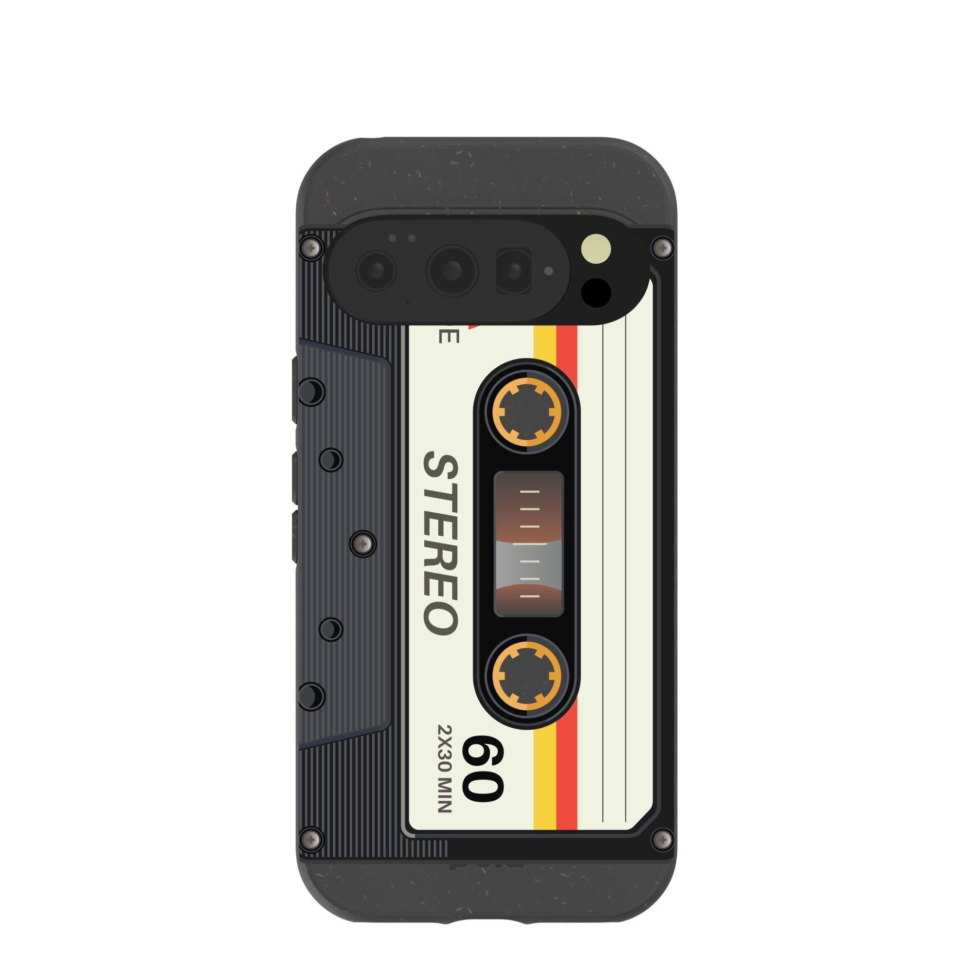 Black Cassette Google Pixel 10/10 Pro Case Refurbished - Pela Case refurbished available on Cerqular
