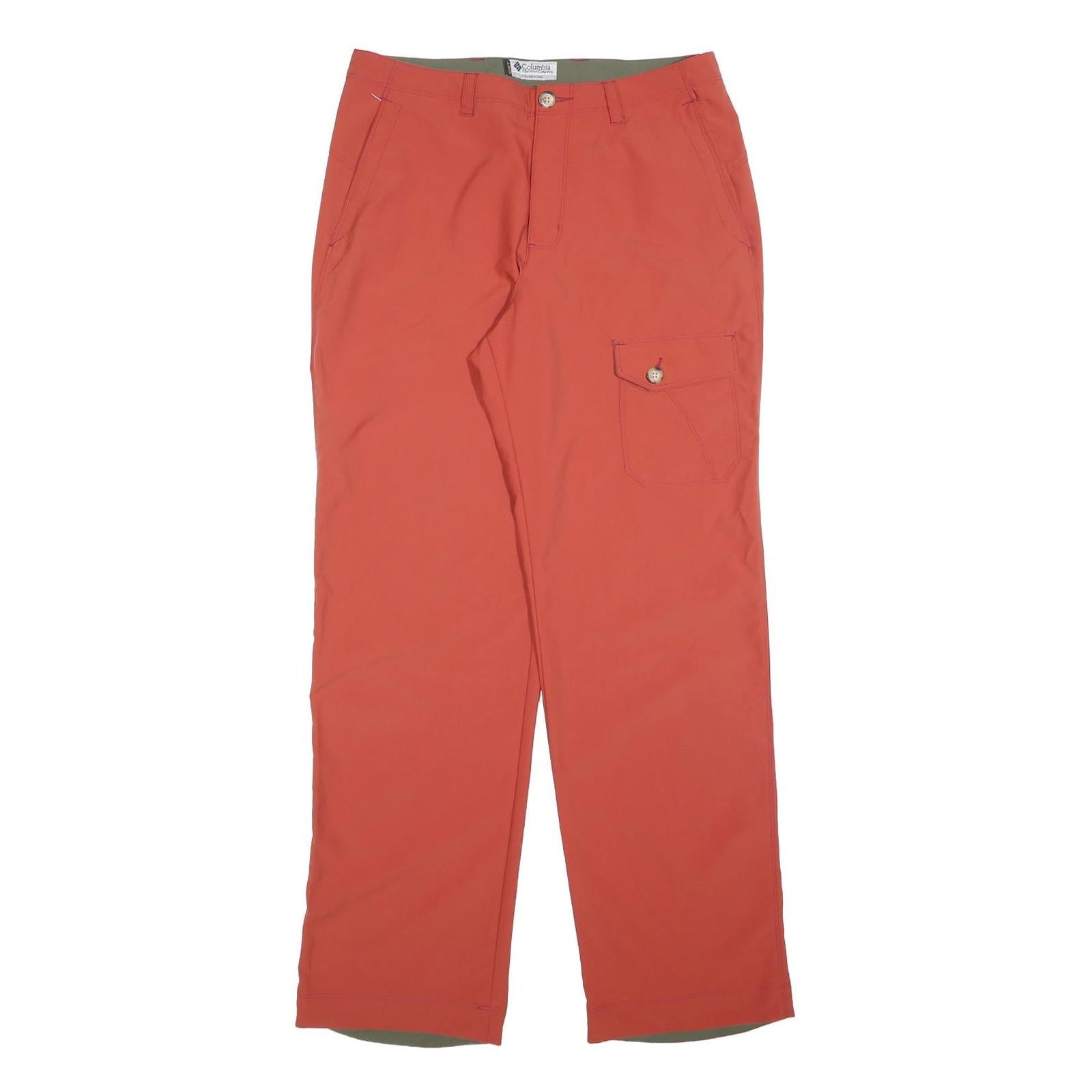 COLUMBIA Womens Polyester Blend Orange Regular Straight Trousers W30 L32 Outdoor Refurbished - N/A refurbished available on Cerqular