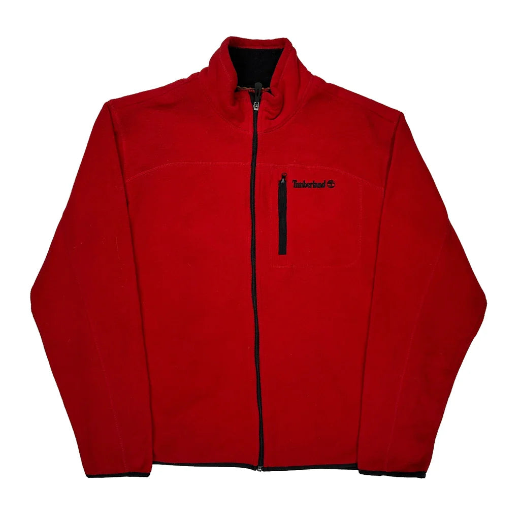 Timberland Fleece - Large Red Polyester Refurbished - Thrifted (note: this is a term often used to describe second- refurbished available on Cerqular