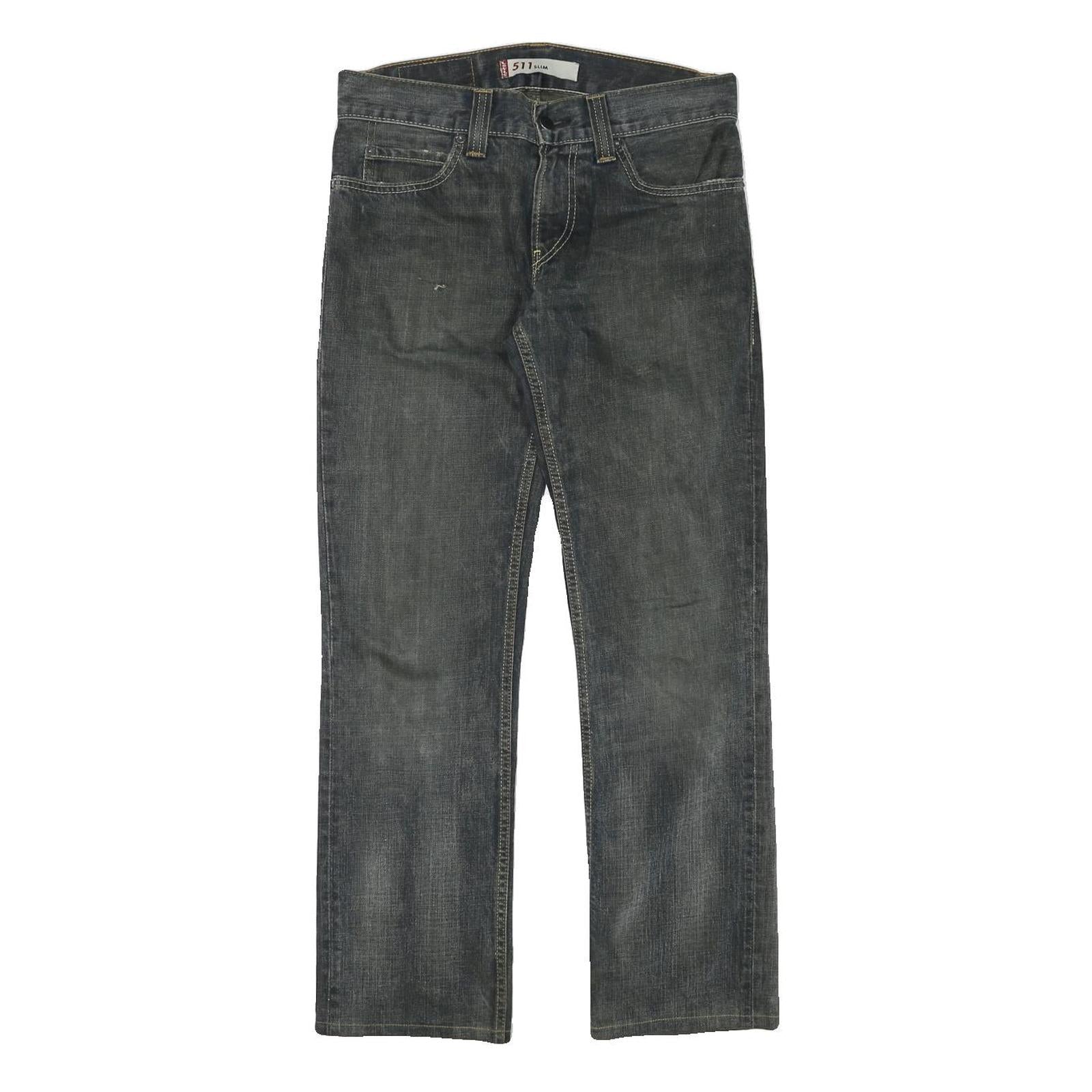 LEVI'S 511 Mens Slim Jeans Blue Denim W31 L27 Zip Cotton Blend Classic Fit Refurbished - N/A refurbished available on Cerqular