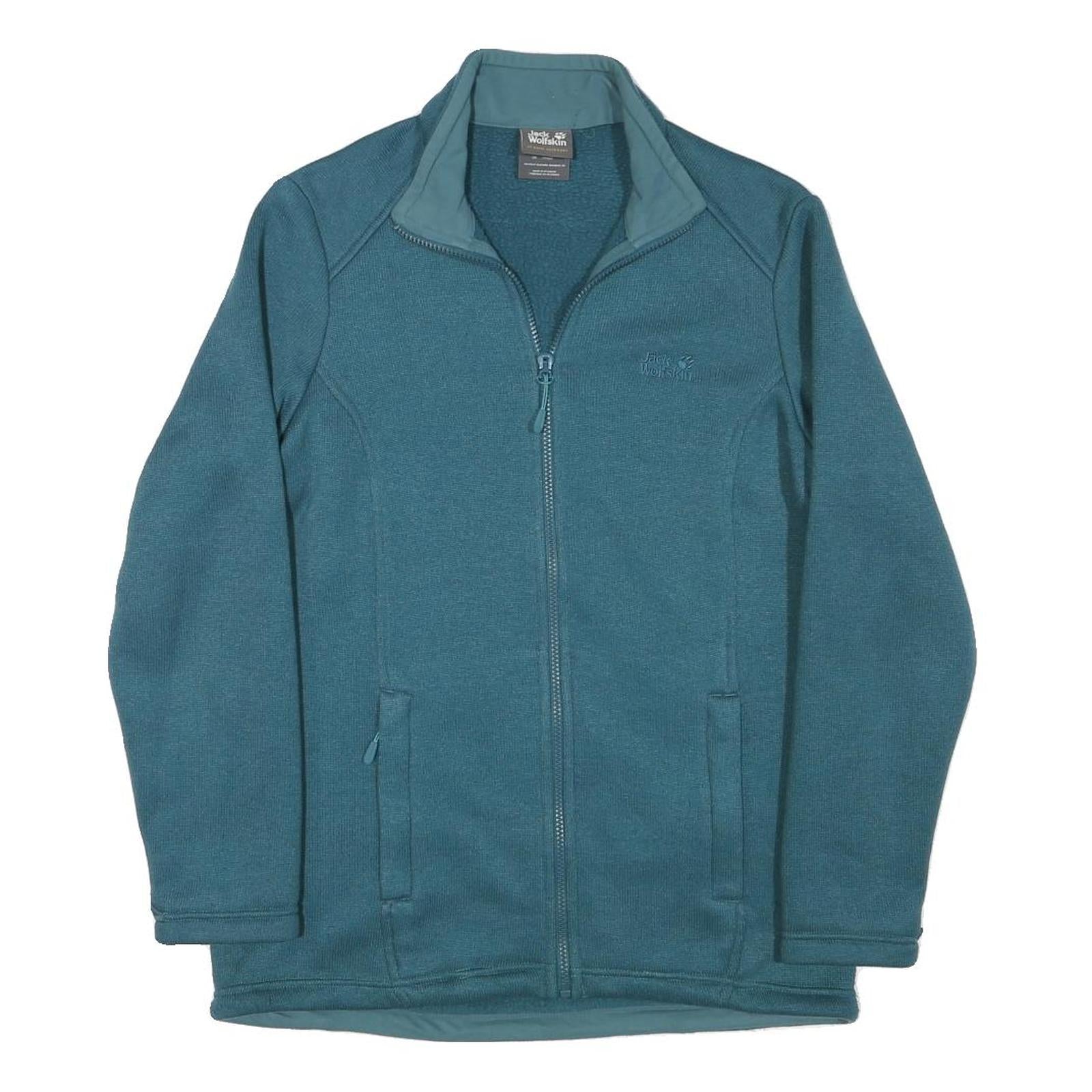 JACK WOLFSKIN Womens Blue Jacket M Polyester Blend Zip Outdoor Casual Fleece Refurbished - N/A refurbished available on Cerqular