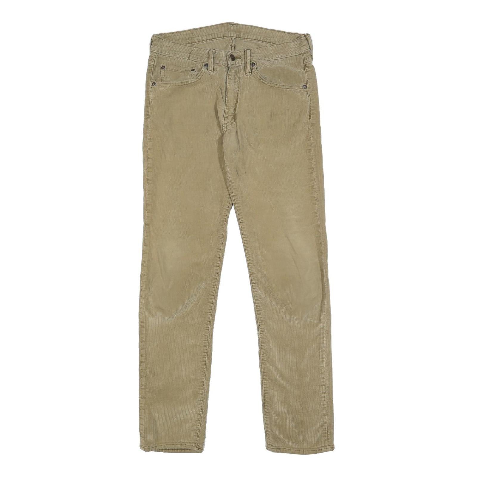LEVI'S Mens Cotton Blend Beige Slim Skinny Zip Trousers W31 L32 Casual Corduroy Refurbished - N/A refurbished available on Cerqular