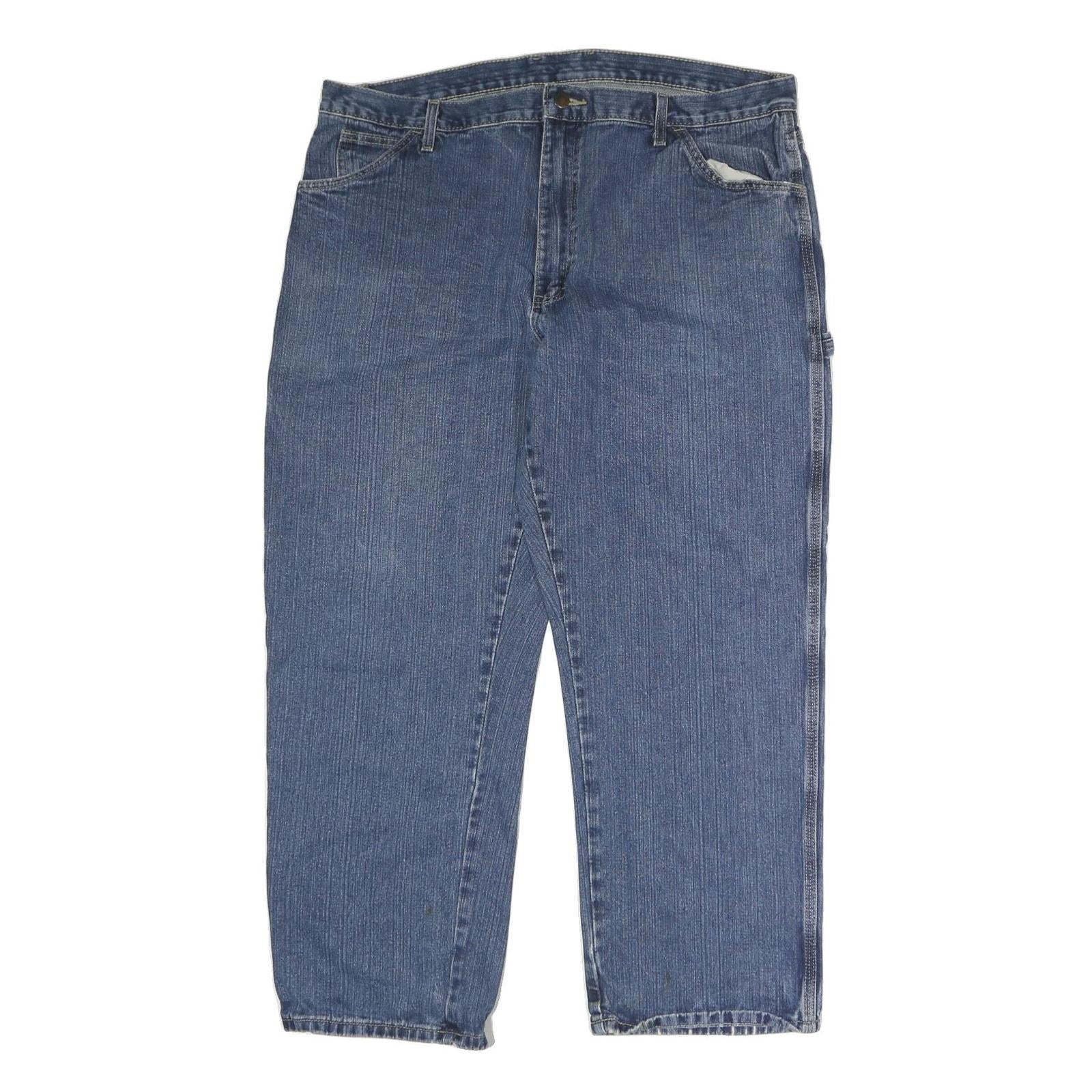 DICKIES Mens Regular Fit Blue Denim Jeans W40 L34 Workwear Utility Zip Refurbished - N/A refurbished available on Cerqular