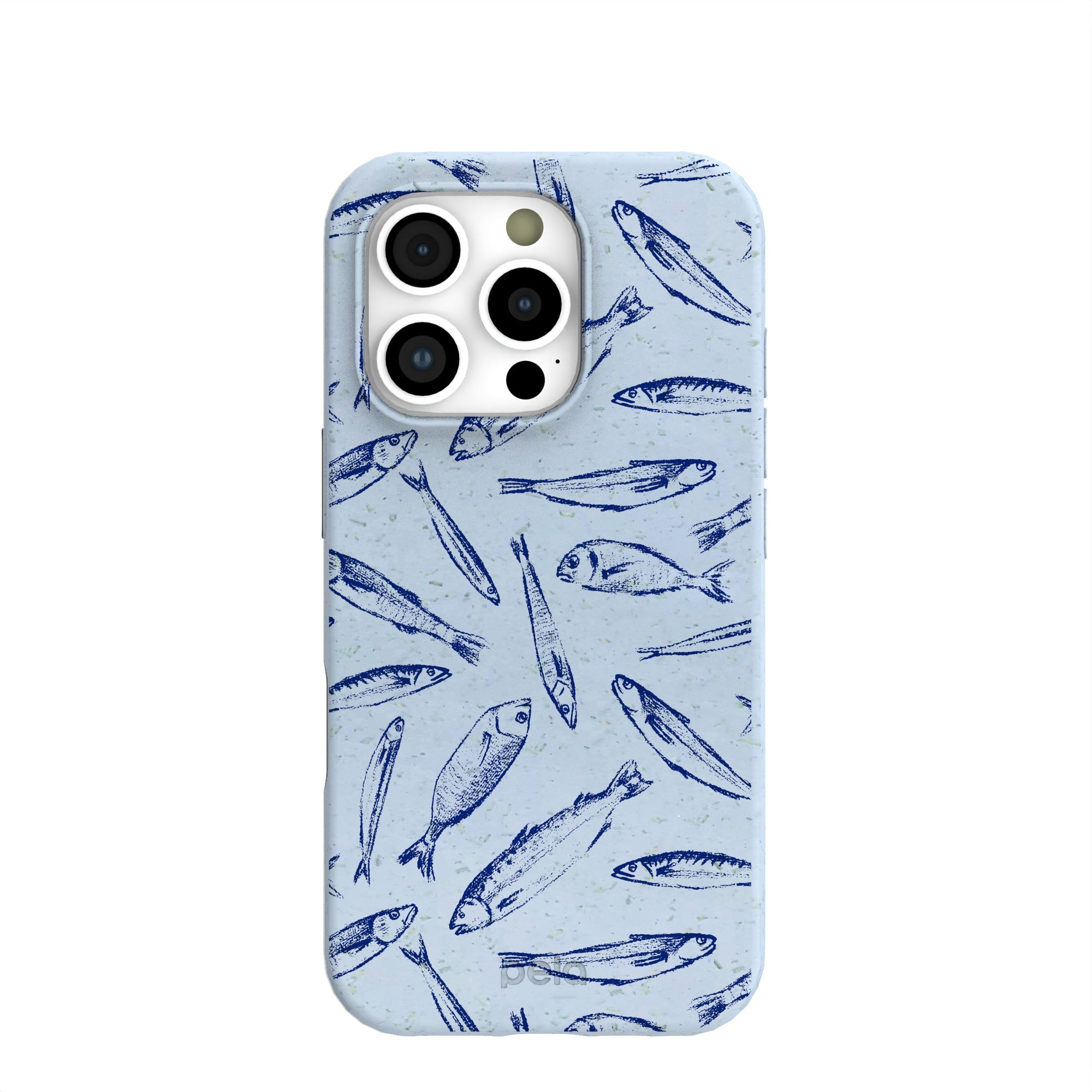 Powder Blue Fishery iPhone 16 Pro Case Refurbished - Pela Case refurbished available on Cerqular