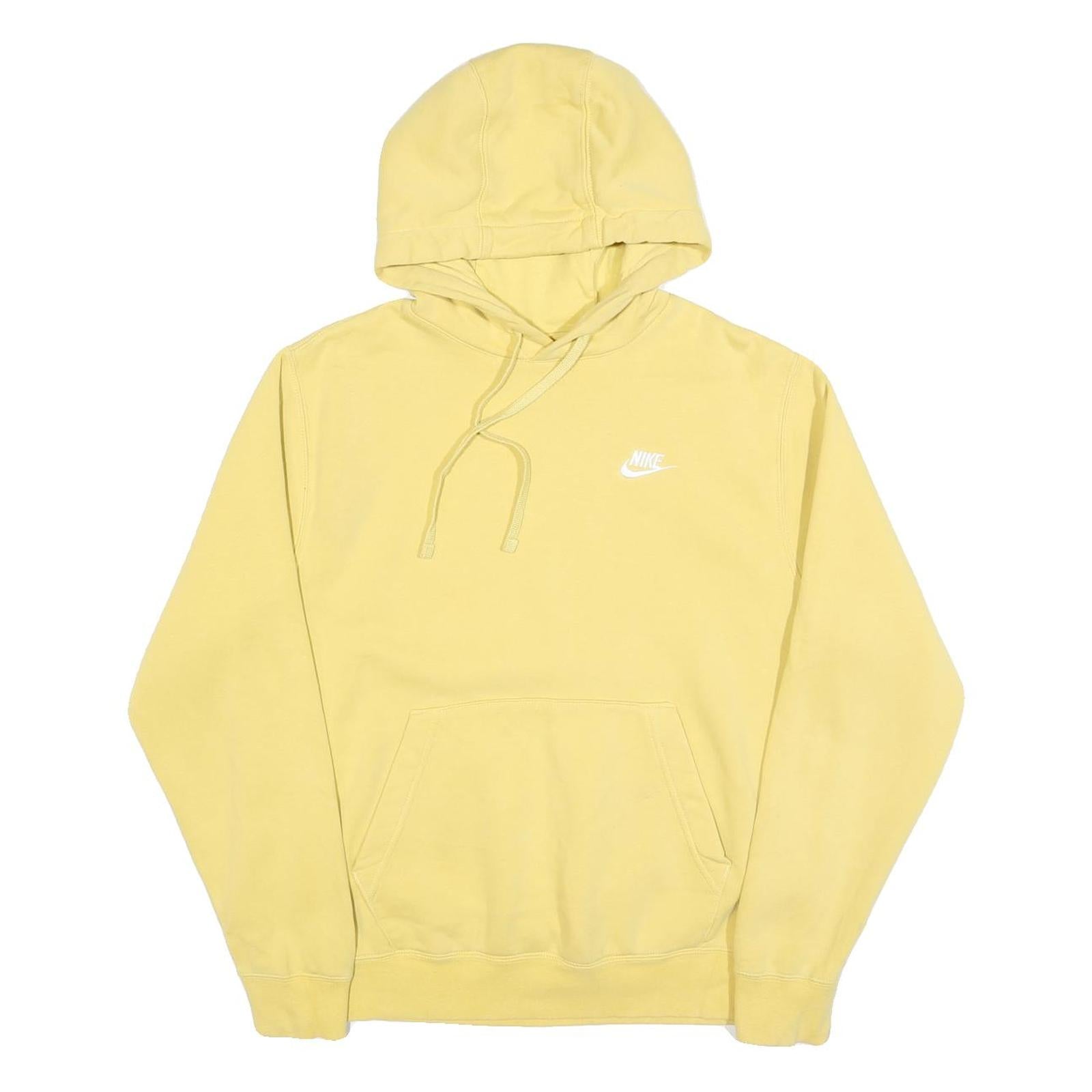 NIKE Mens Yellow Hoodie S Cotton Blend Pullover Casual Sportswear Refurbished - N/A refurbished available on Cerqular