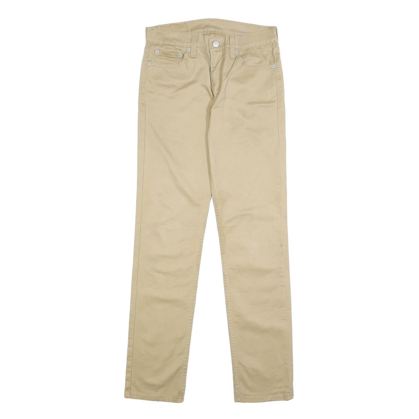 LEVI'S Mens Cotton Blend Beige Slim Tapered Trousers W29 L32 Casual Zip Closure Refurbished - N/A refurbished available on Cerqular