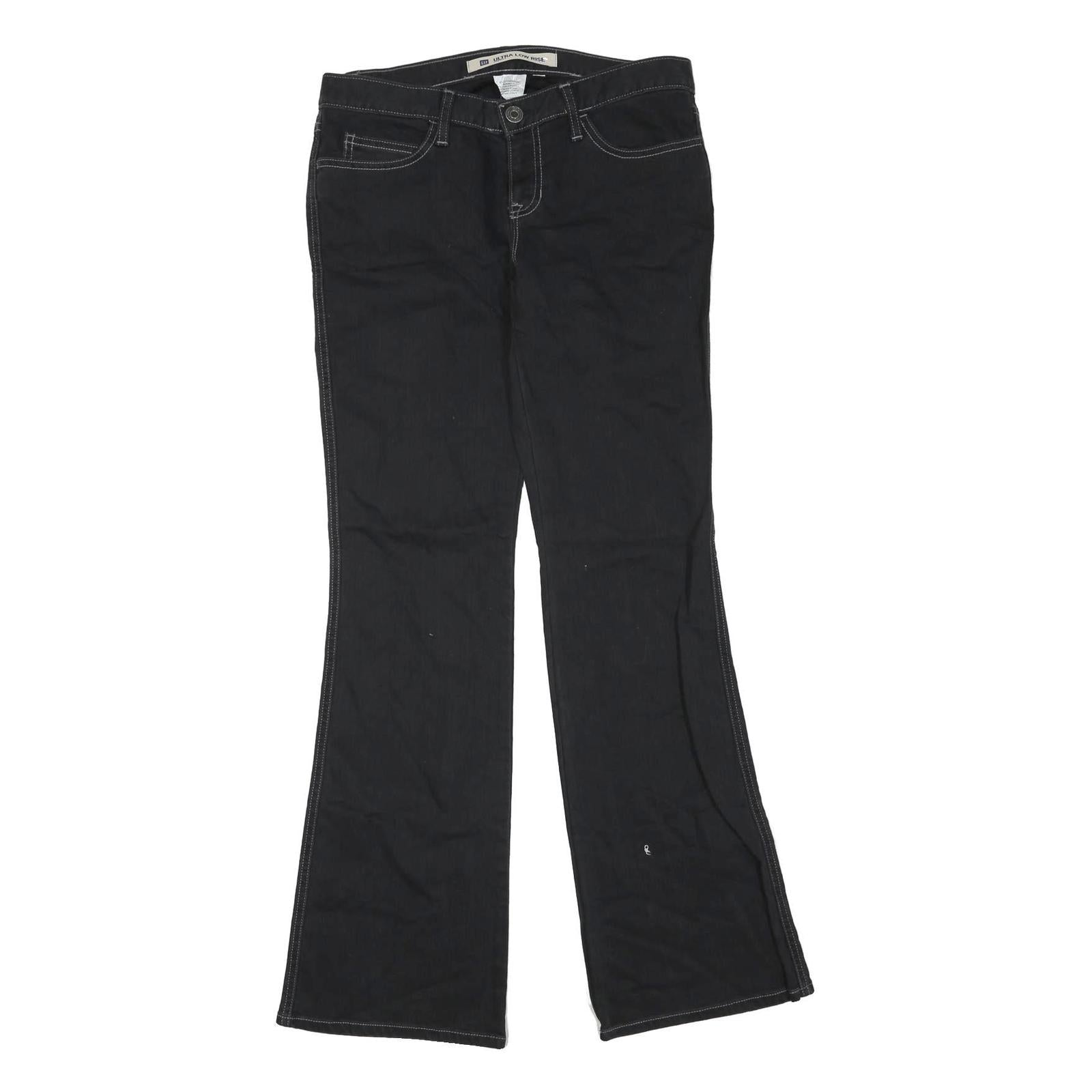 GAP Womens Black Regular Flared Denim Jeans W32 L32 Cotton Blend Zip Refurbished - N/A refurbished available on Cerqular