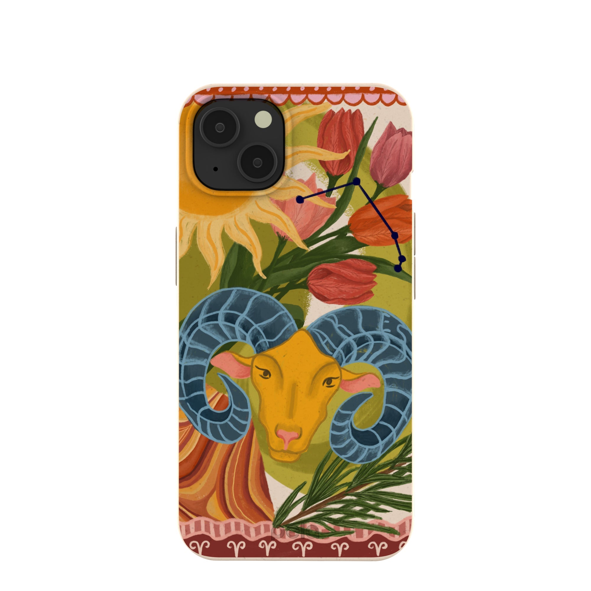 Seashell Aries Ram iPhone 13 Case Refurbished - Pela Case refurbished available on Cerqular