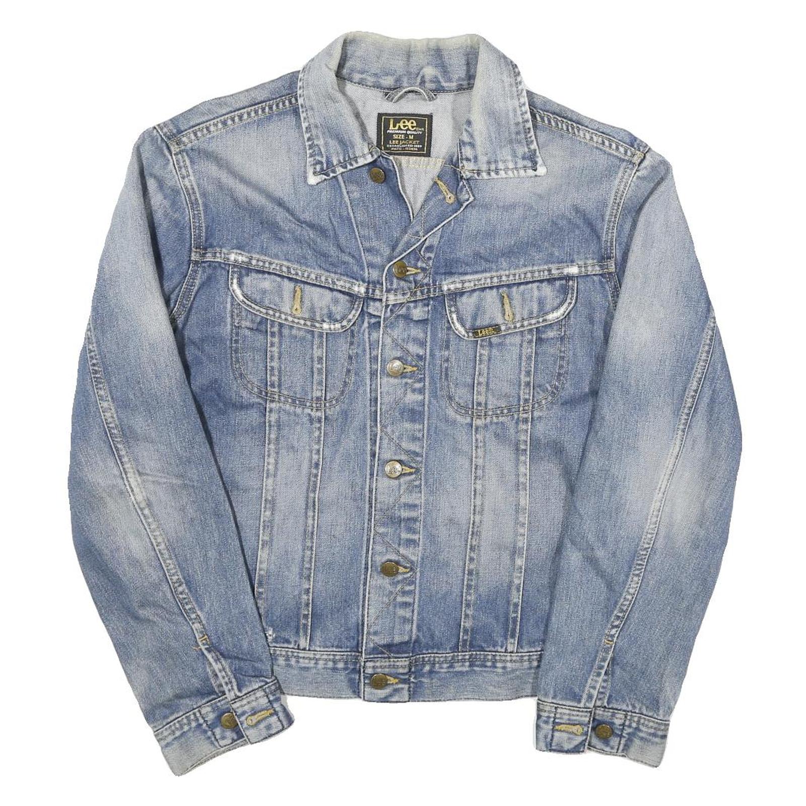 LEE Womens Blue Denim Jacket M Cotton Blend Classic Button Closure Refurbished - N/A refurbished available on Cerqular