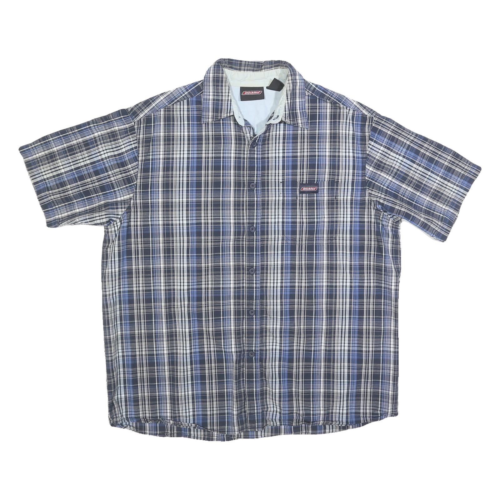 Buy DICKIES Mens Blue & White Check Shirt L Cotton Casual Button Up Workwear Refurbished - $23.39 DICKIES Mens Blue & White Check Shirt L Cotton Casual Button Up Workwear Refurbished - N/A refurbished available on Cerqular