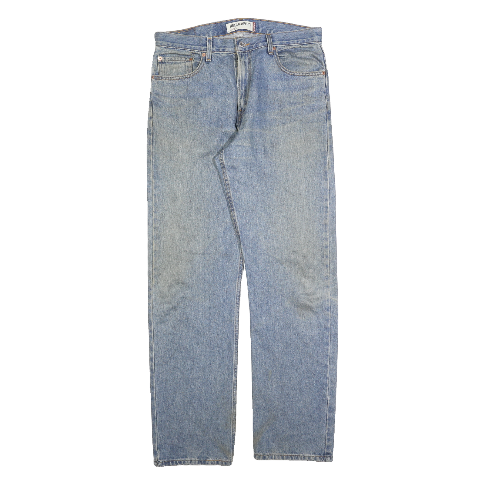 LEVI'S 505 Mens Jeans Blue Regular Regular Fit Denim Light W34 L34 Classic Zip Refurbished - N/A refurbished available on Cerqular
