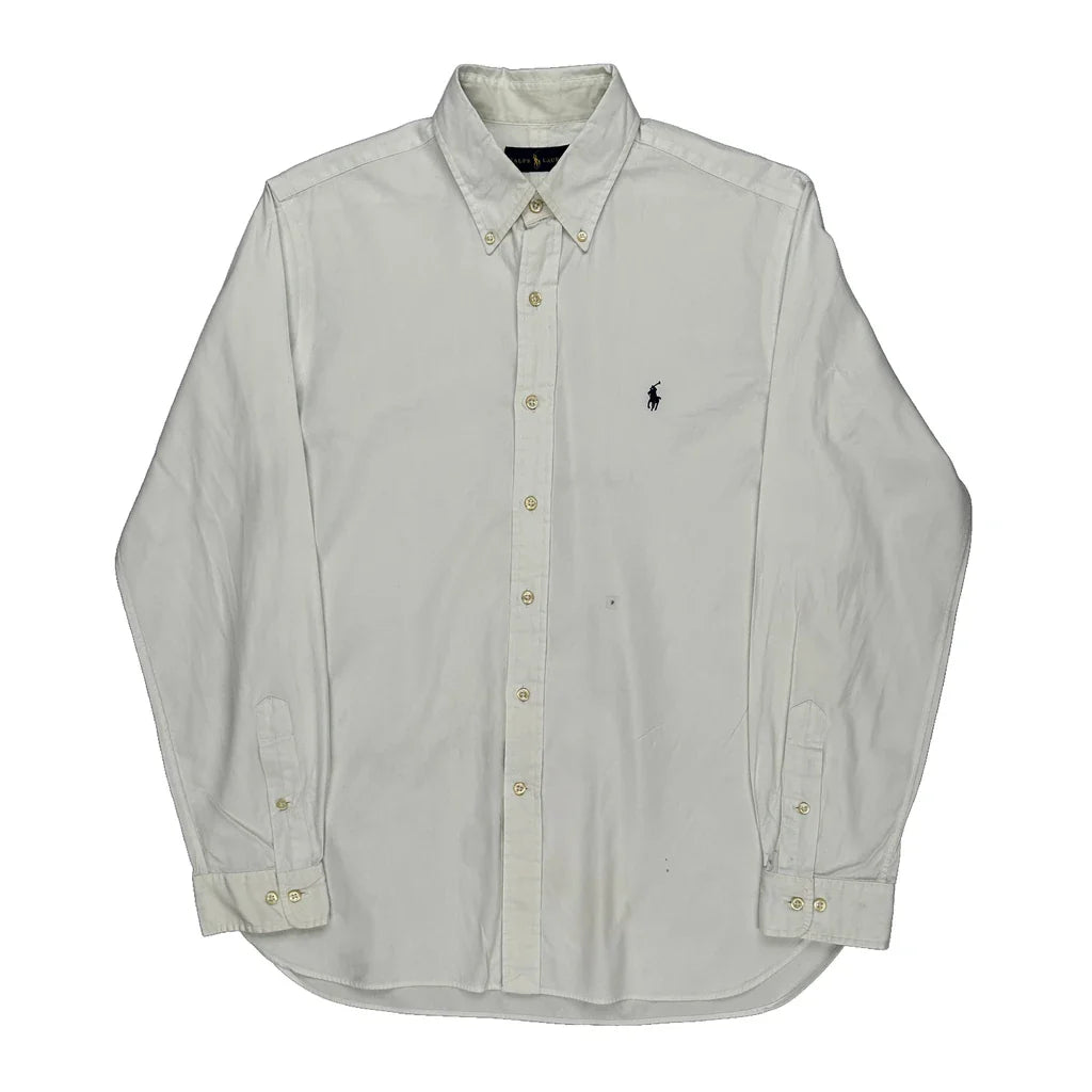 Buy Ralph Lauren Shirt - Large White Cotton Refurbished - $38.85 Ralph Lauren Shirt - Large White Cotton Refurbished - Thrifted (note: this is a term often used to describe second- refurbished available on Cerqular