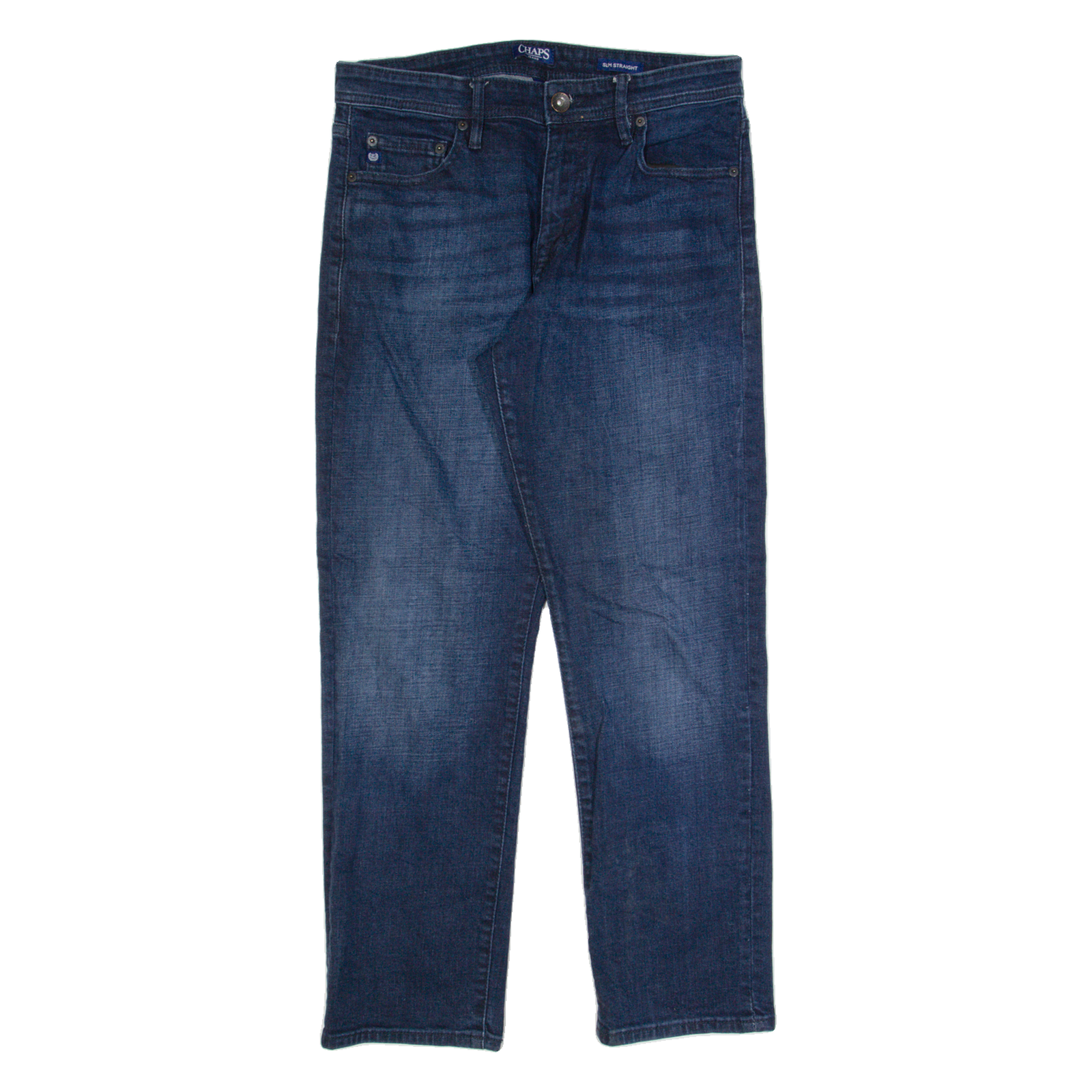 CHAPS Mens Jeans Blue Slim Straight Stone Wash W32 L30 Refurbished - N/A refurbished available on Cerqular
