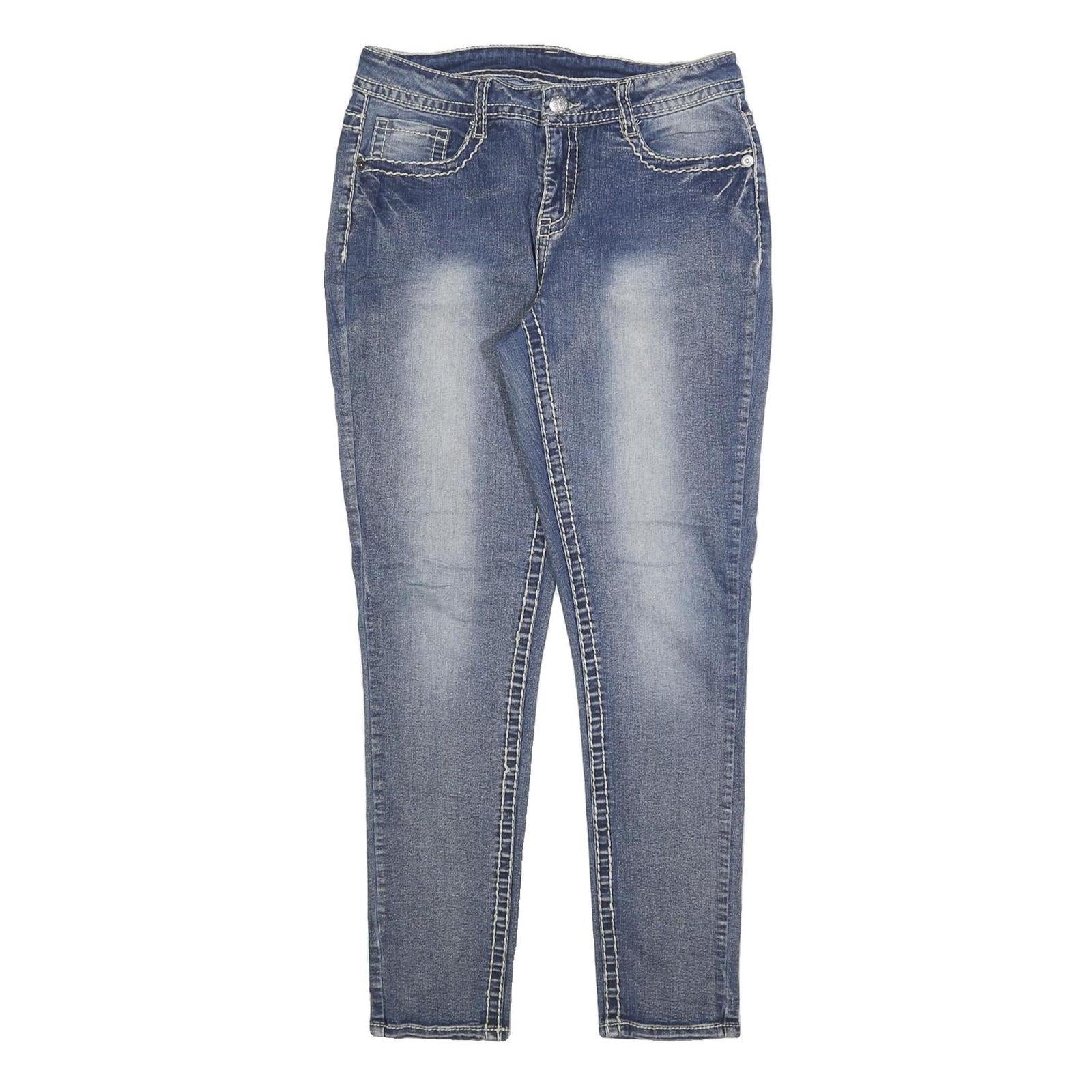 FADED GLORY Womens Slim Blue Denim Light W28 L30 Slim Fit Jeans Zip Closure Refurbished - N/A refurbished available on Cerqular