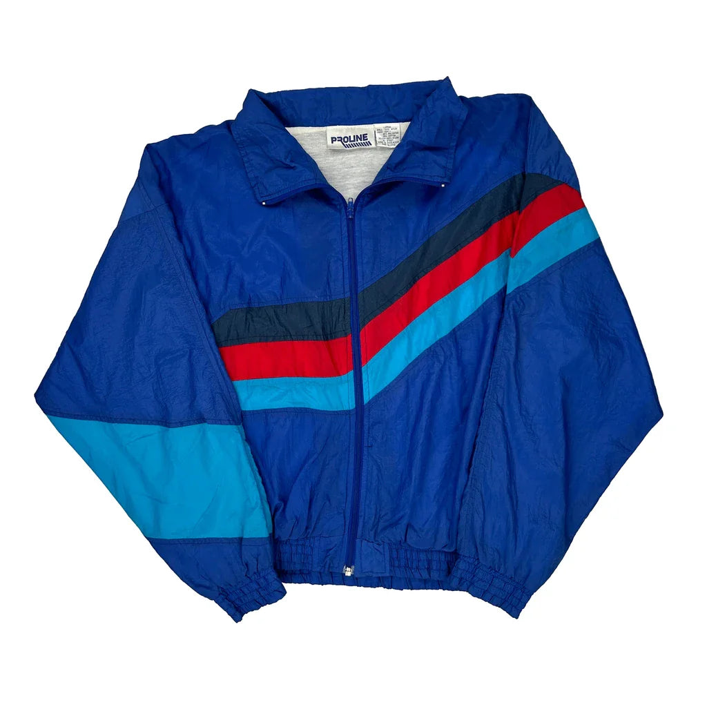 Pro Line Shell Jacket - Large Blue Nylon Refurbished - Thrifted (note: this is a term often used to describe second- refurbished available on Cerqular