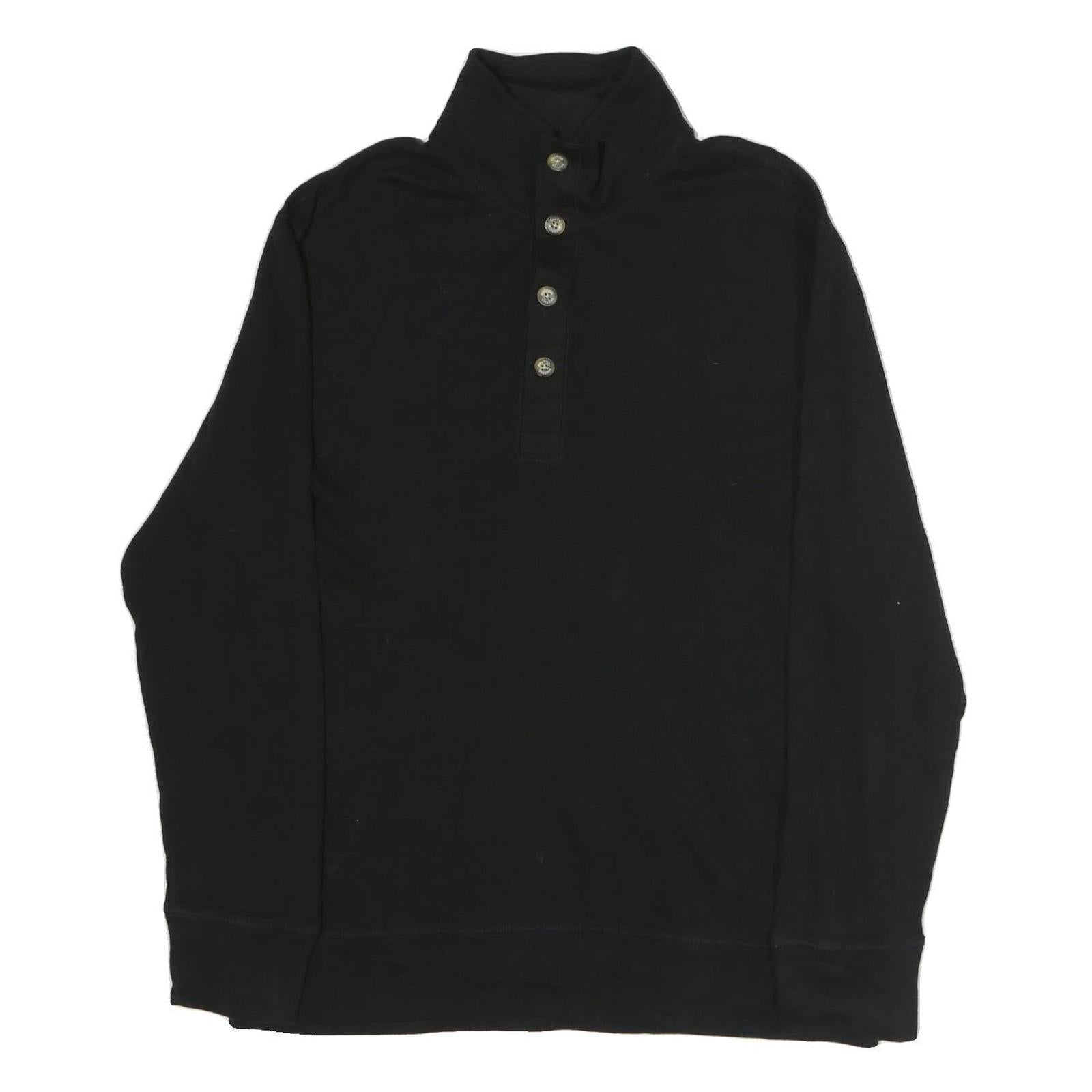 NAUTICA Mens Black Pullover XL Button Neck Cotton Sweatshirt Casual Wear Refurbished - N/A refurbished available on Cerqular