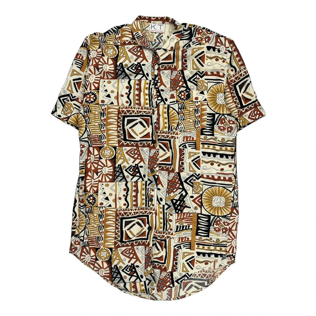 Klaus Thierschmidt Patterned Shirt - Small Multicoloured Cotton Refurbished - Thrifted (note: this is a term often used to describe second- refurbished available on Cerqular