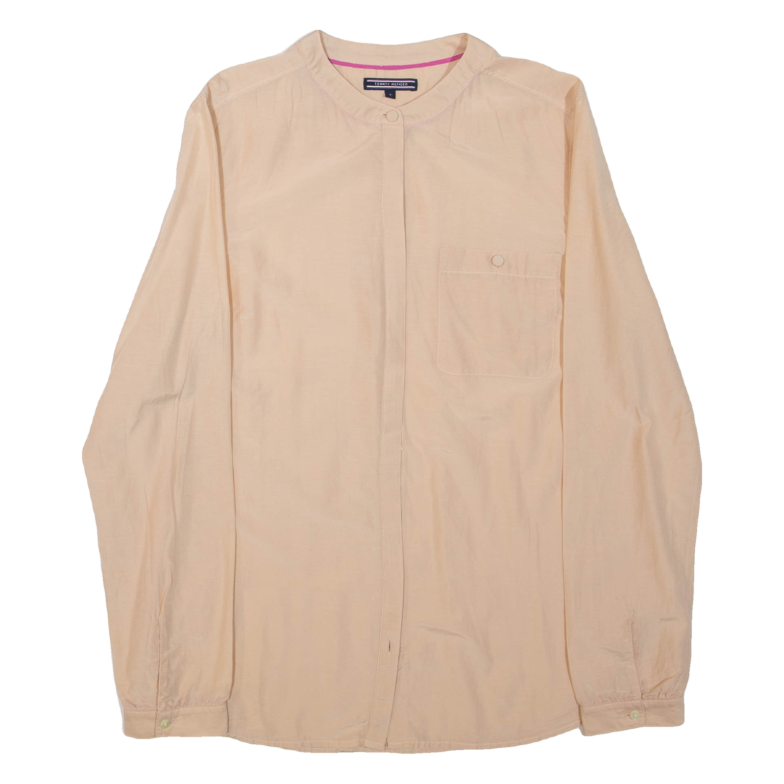 TOMMY HILFIGER Womens Shirt Beige Long Sleeve S Refurbished - N/A refurbished available on Cerqular