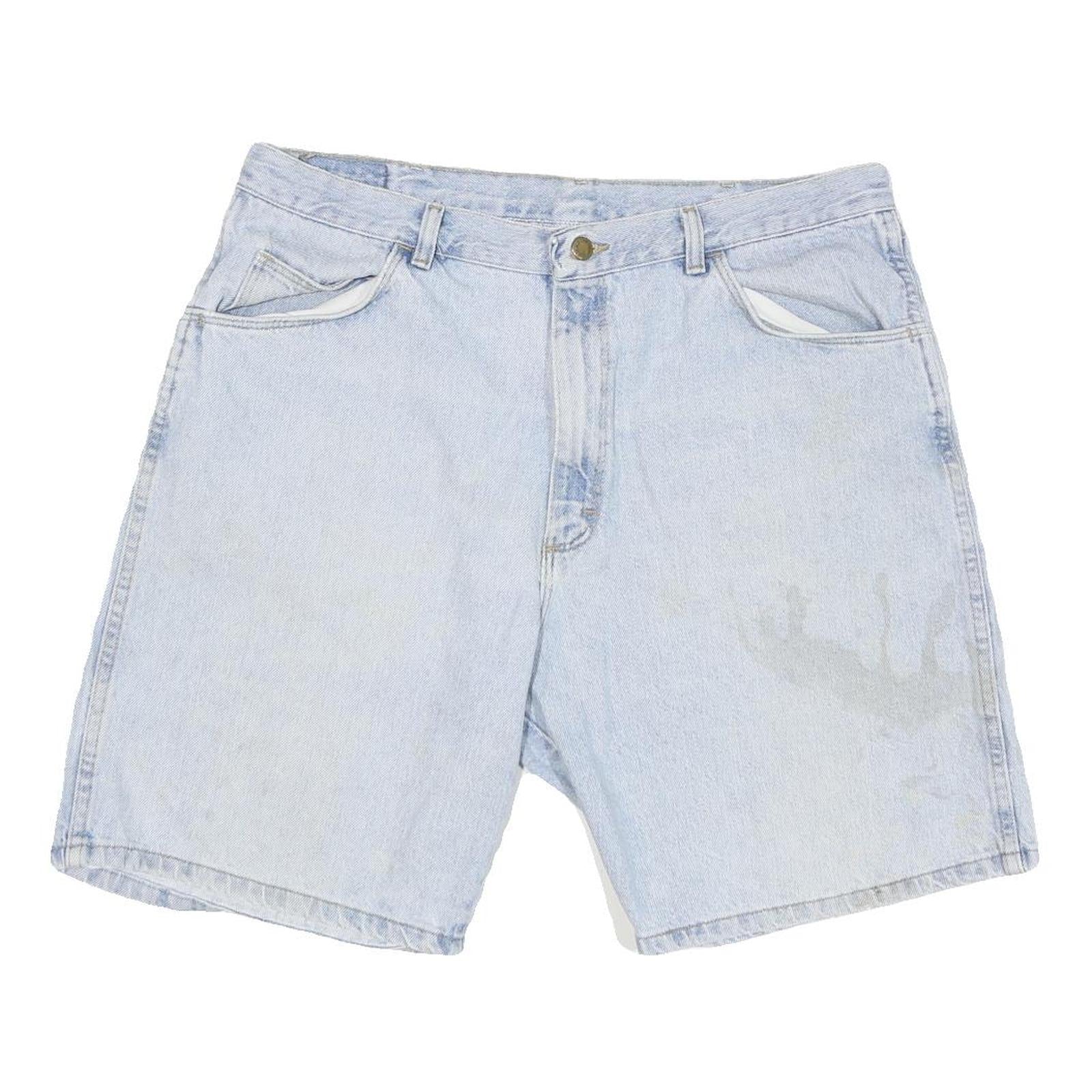 WRANGLER Mens Denim Blue Casual Shorts L W36 Cotton Blend Classic Fit Refurbished - N/A refurbished available on Cerqular